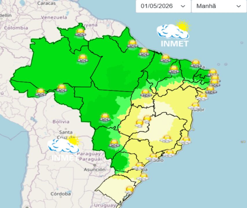Feriadão de 1º de maio vai ter chuva forte temperatura em despencando; Confira a previsão para todos o país