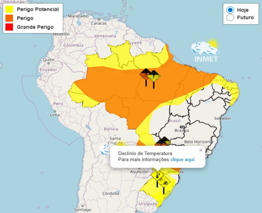 Frente fria chega com tudo no Sul do Brasil e temperaturas podem chegar a menos de 10°C