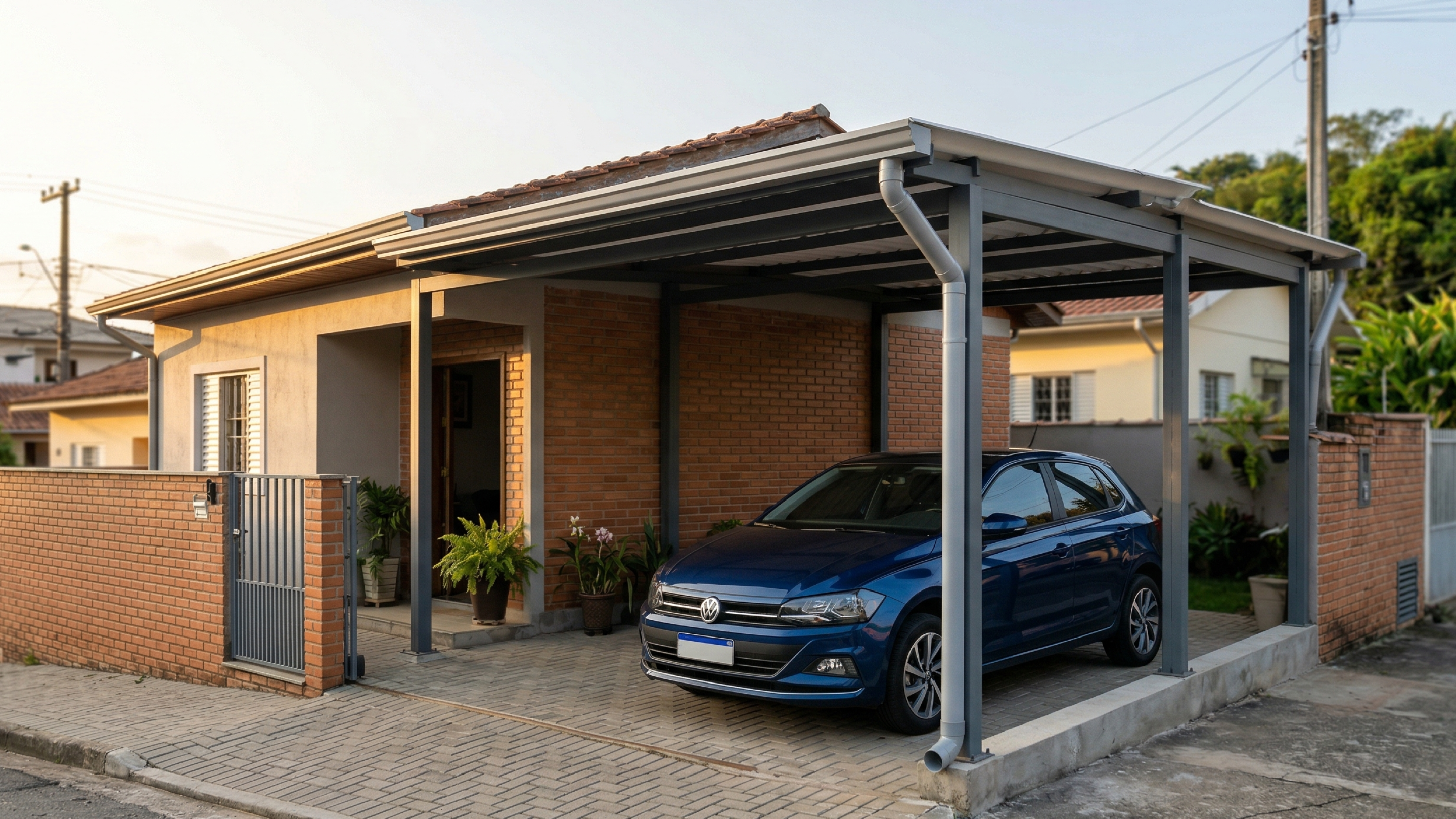 Quanto custa construir uma garagem coberta em 2026 e por que estrutura e acabamento mudam tanto a conta