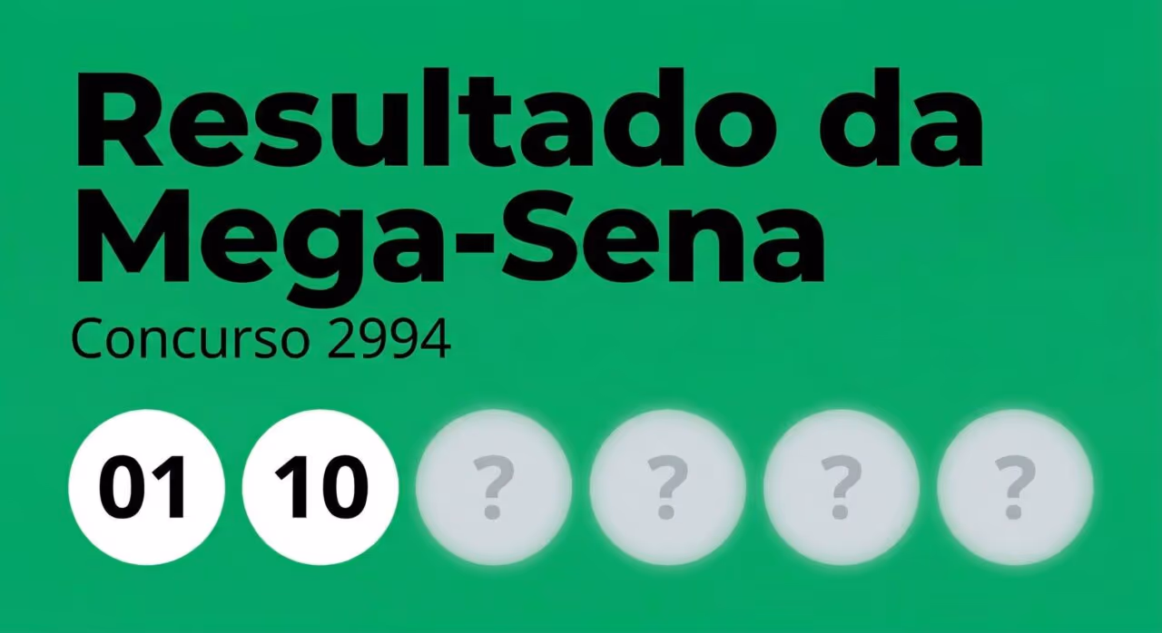 Mega-Sena 2994 acumula e deixa no ar a esperança de ganhar R$ 40 milhões no próximo sorteio