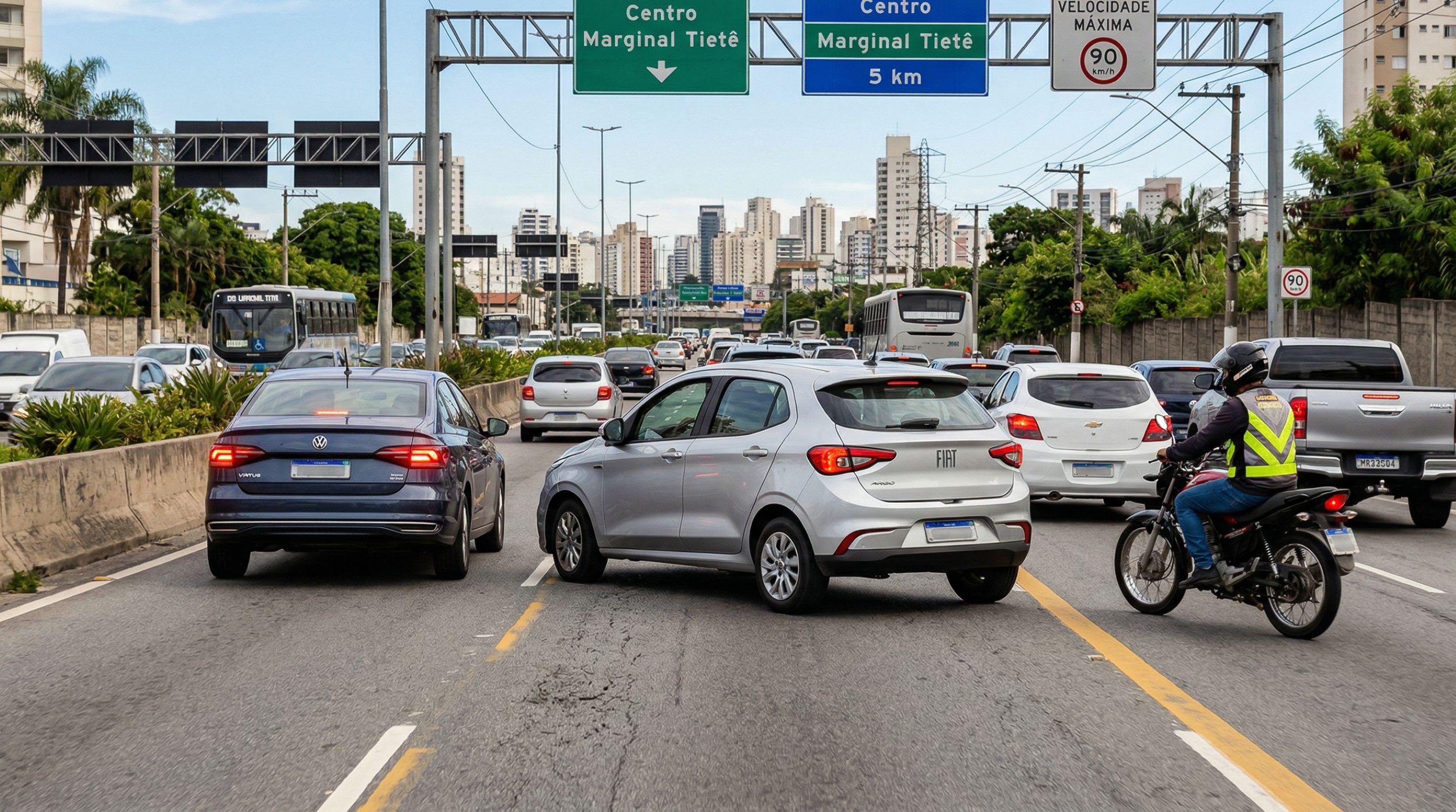 Motoristas que não sinalizam ao mudar de faixa precisam conhecer essa regra