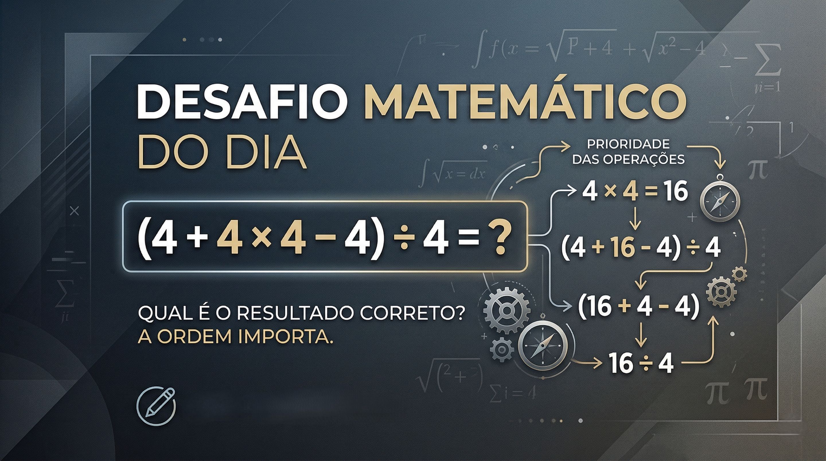 O desafio do 4 parece simples, mas até gênios tem dificuldade