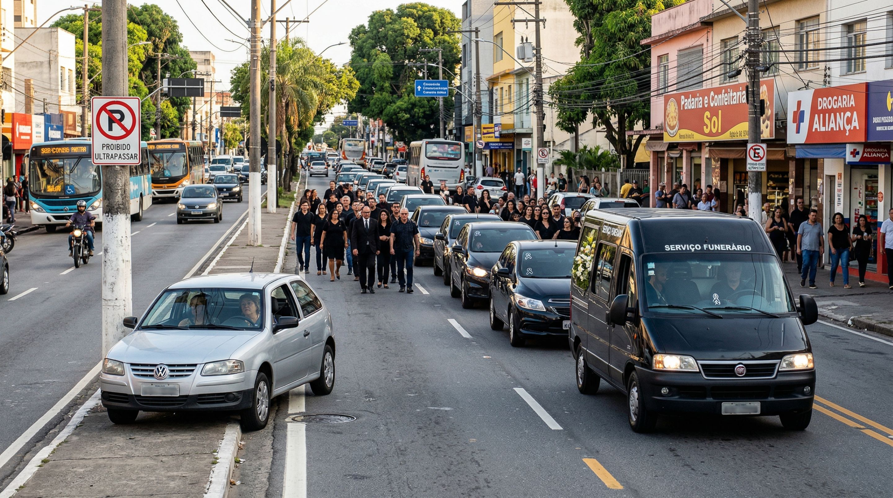 O que diz a lei sobre a ultrapassagem de cortejos fúnebres no trânsito?