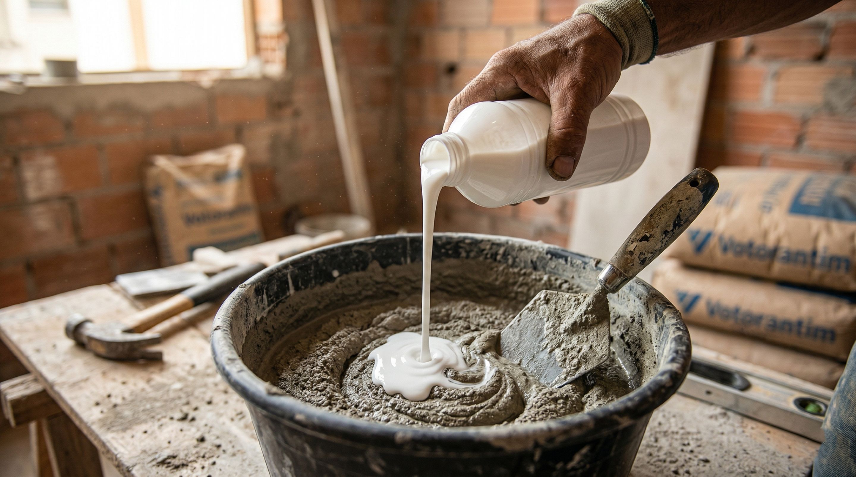 Misturar cola branca com cimento: para que serve e por que pedreiros estão usando cada vez mais