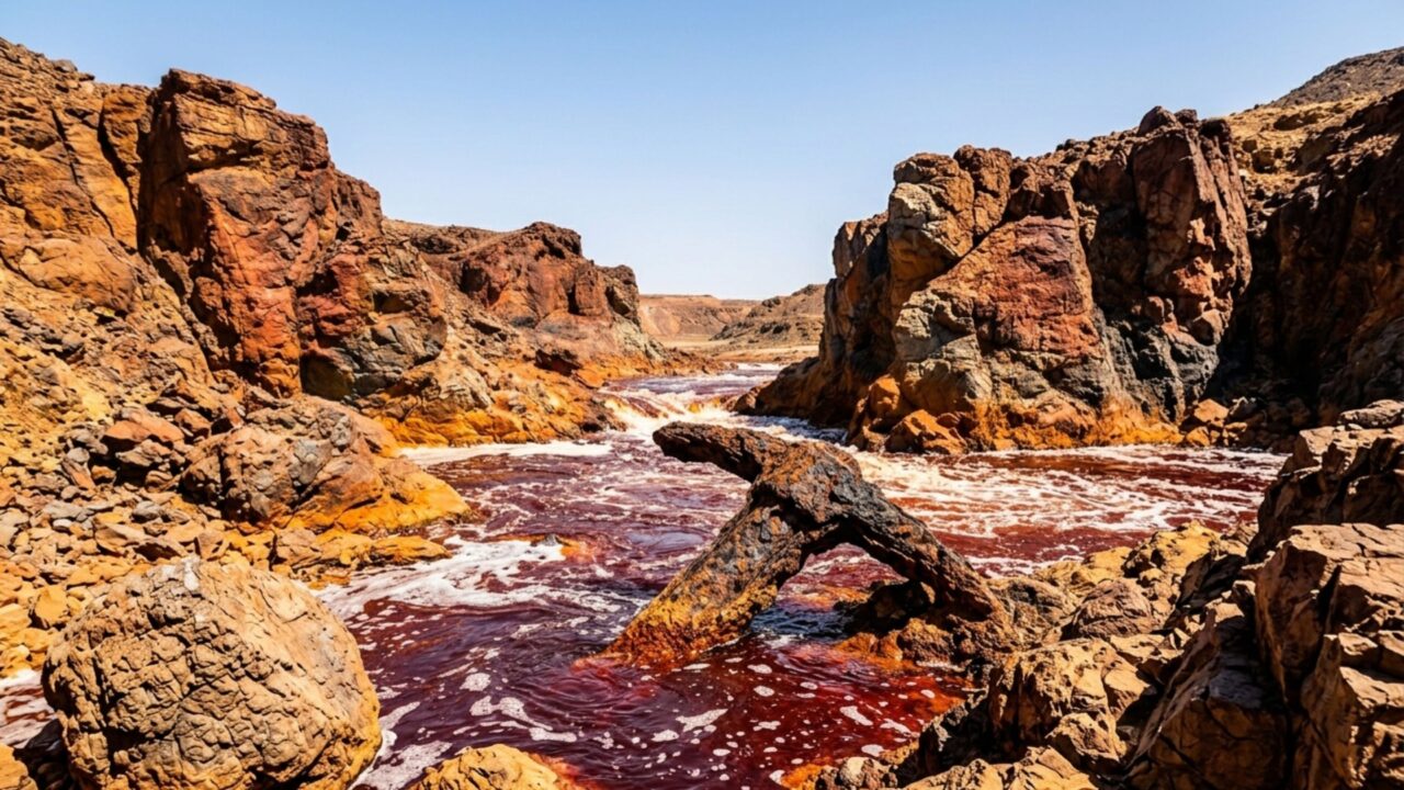 O rio mais ácido do mundo que pode dissolver tudo que entra nele e surpreende pela intensidade