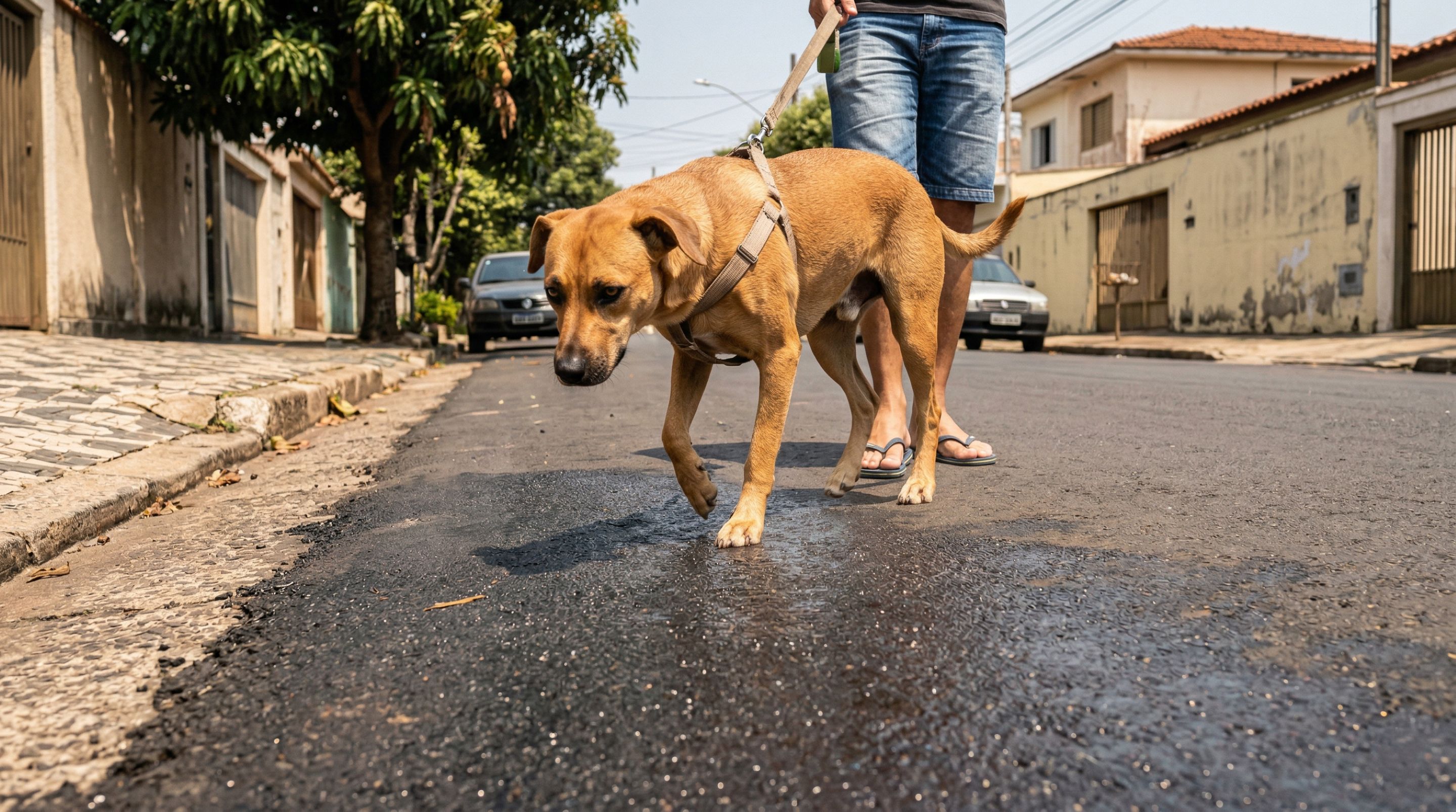 Donos de cães que passeiam próximo ao meio-dia precisam saber disso