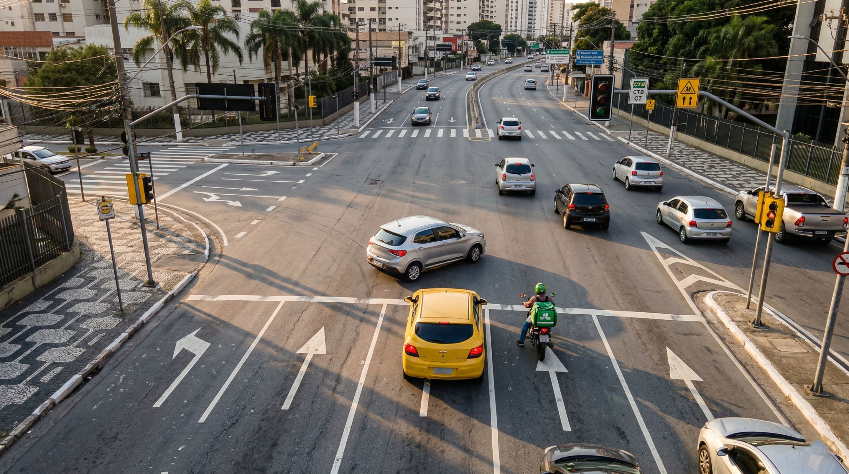 Motoristas que fazem a conversão pela faixa errada precisam conhecer essa regra do CTB