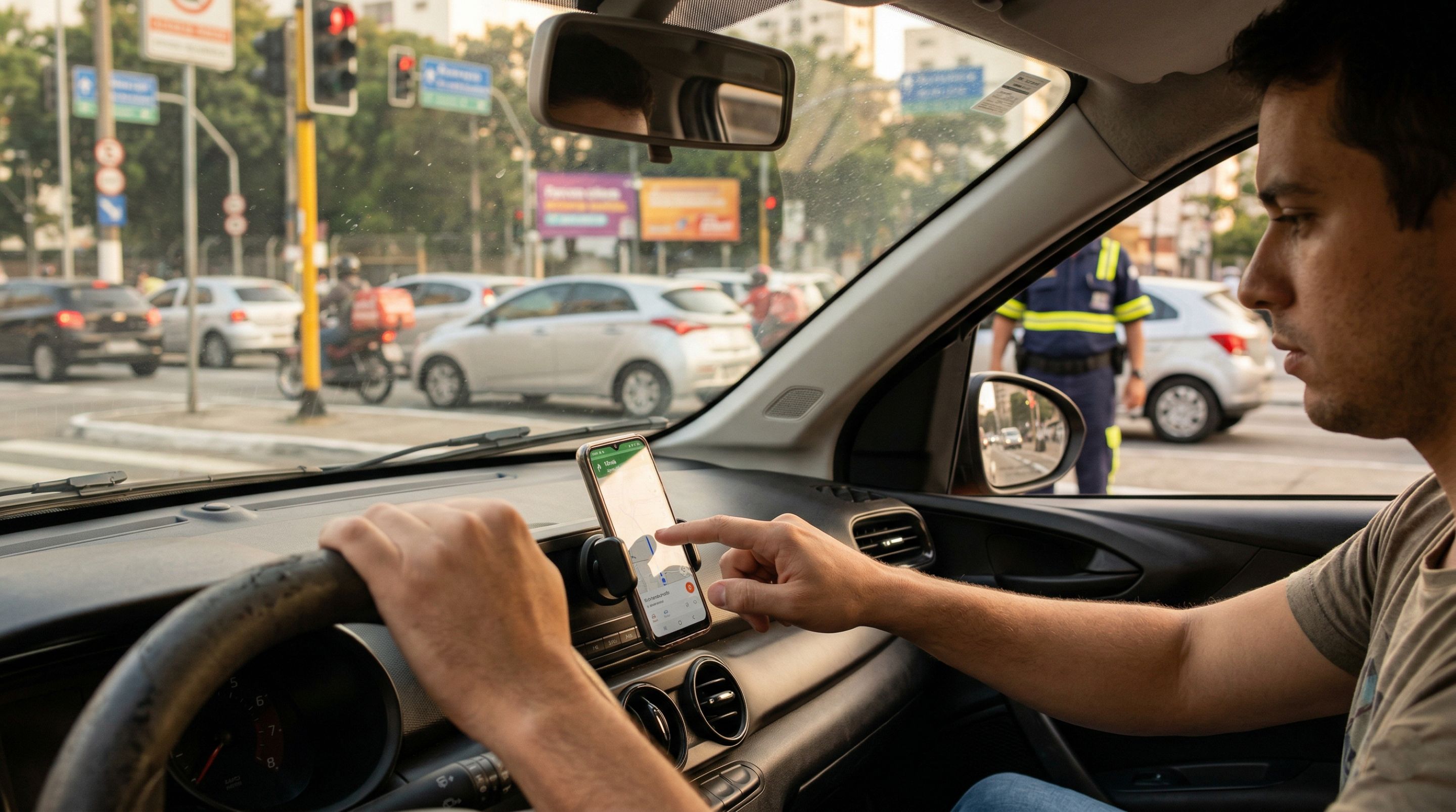 Motoristas que usam o celular no suporte precisam conhecer essa regra pouco comentada
