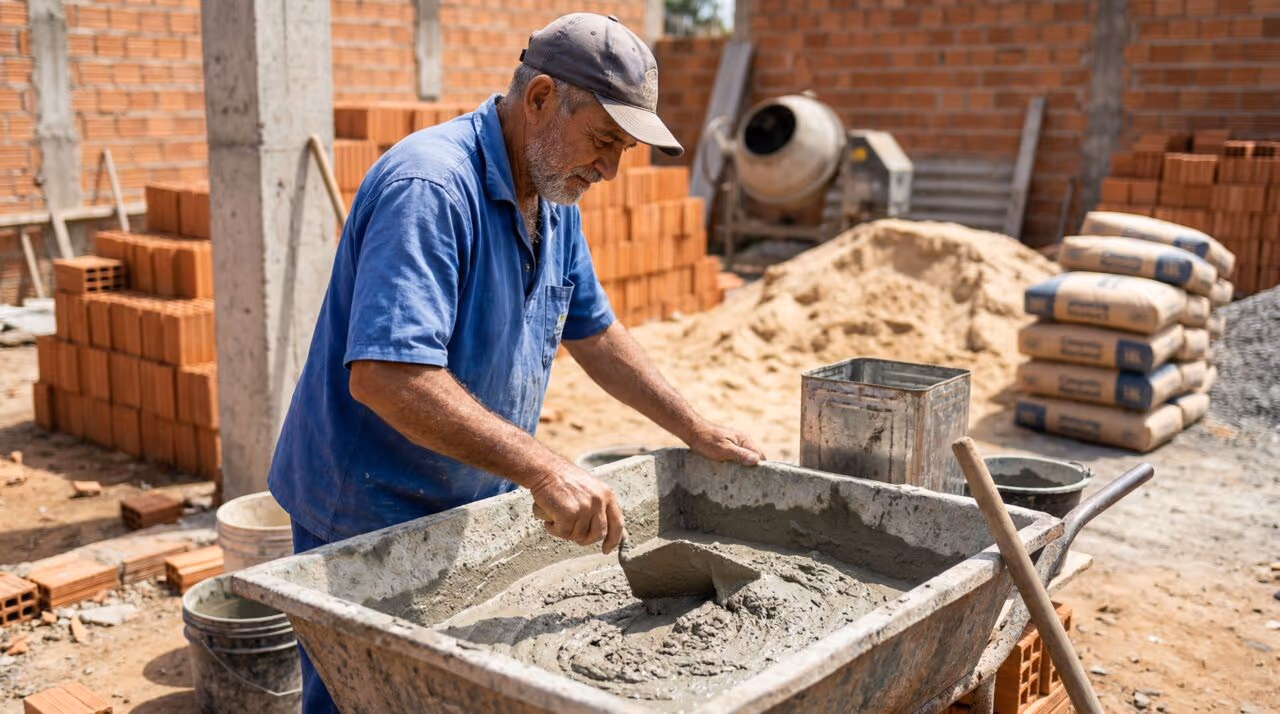 Esse pedreiro é um ninja: mestre de obra ensina como fazer massa perfeita sem desperdiçar material