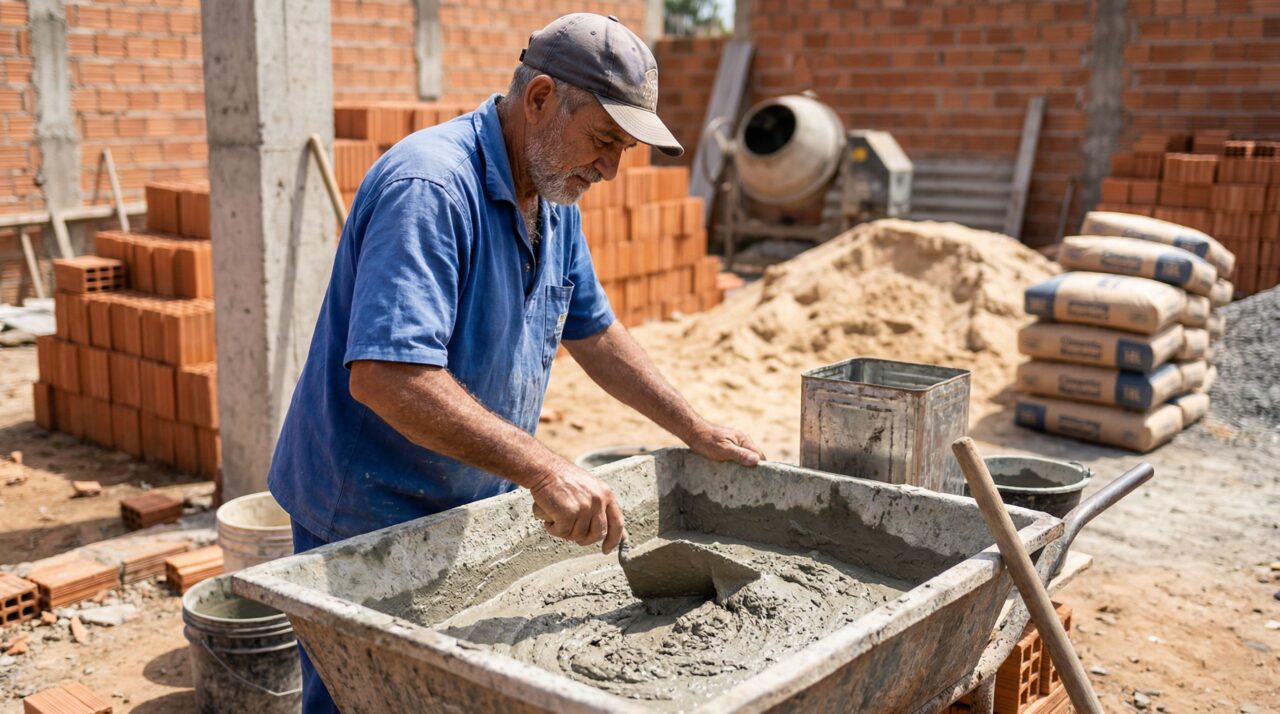 Esse pedreiro é um ninja: mestre de obra ensina como fazer massa perfeita sem desperdiçar material