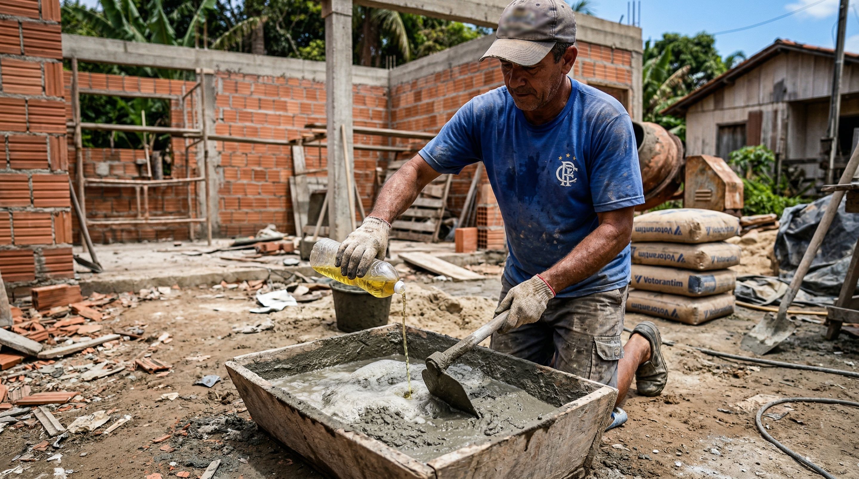 Misturar detergente na massa de cimento funciona mesmo? Entenda o motivo
