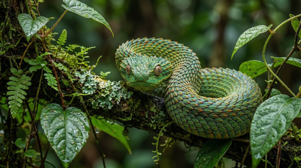 A serpente hipnotizante que parece um dragão e vive escondida na África
