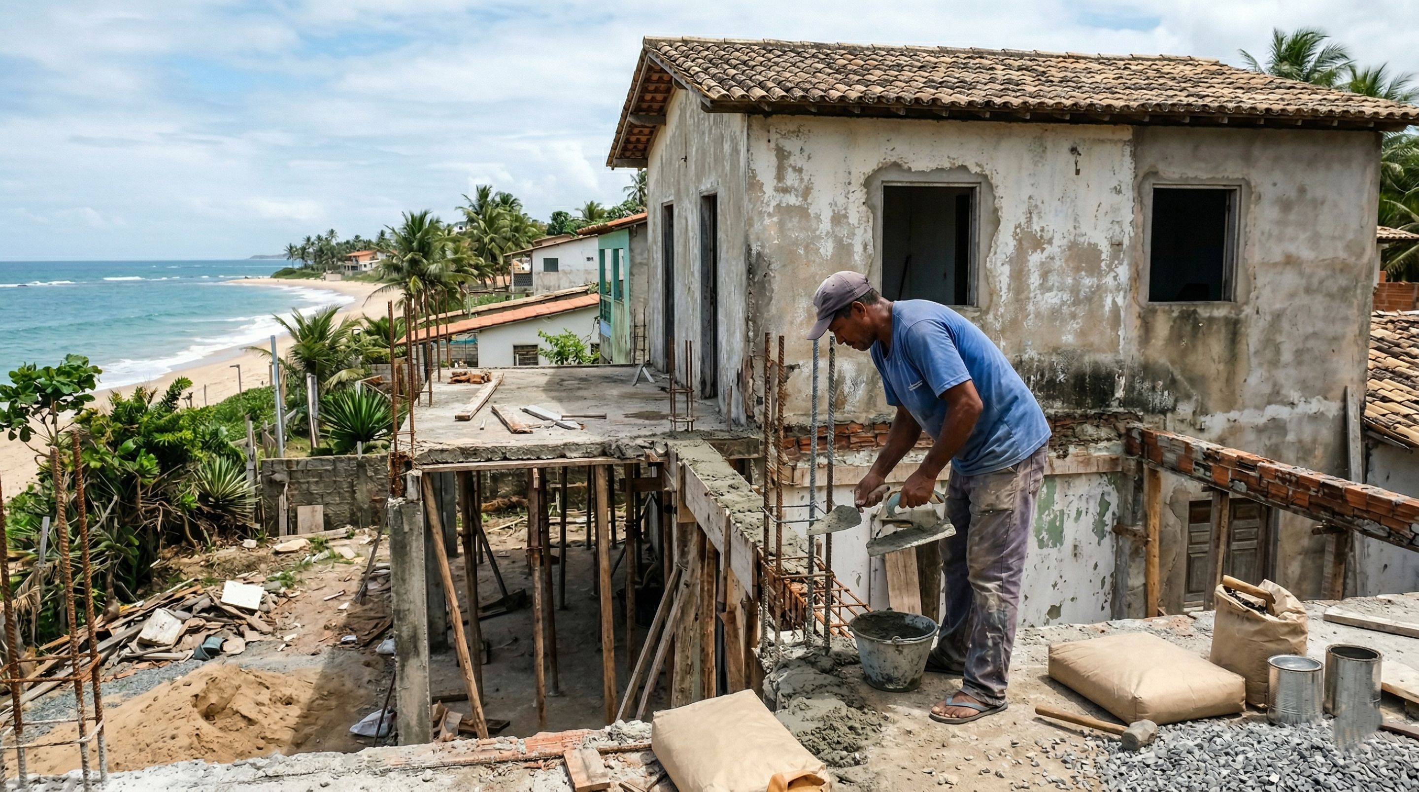Reforma barata em casa de praia: o que realmente precisa ser feito antes de gastar com pintura e acabamento