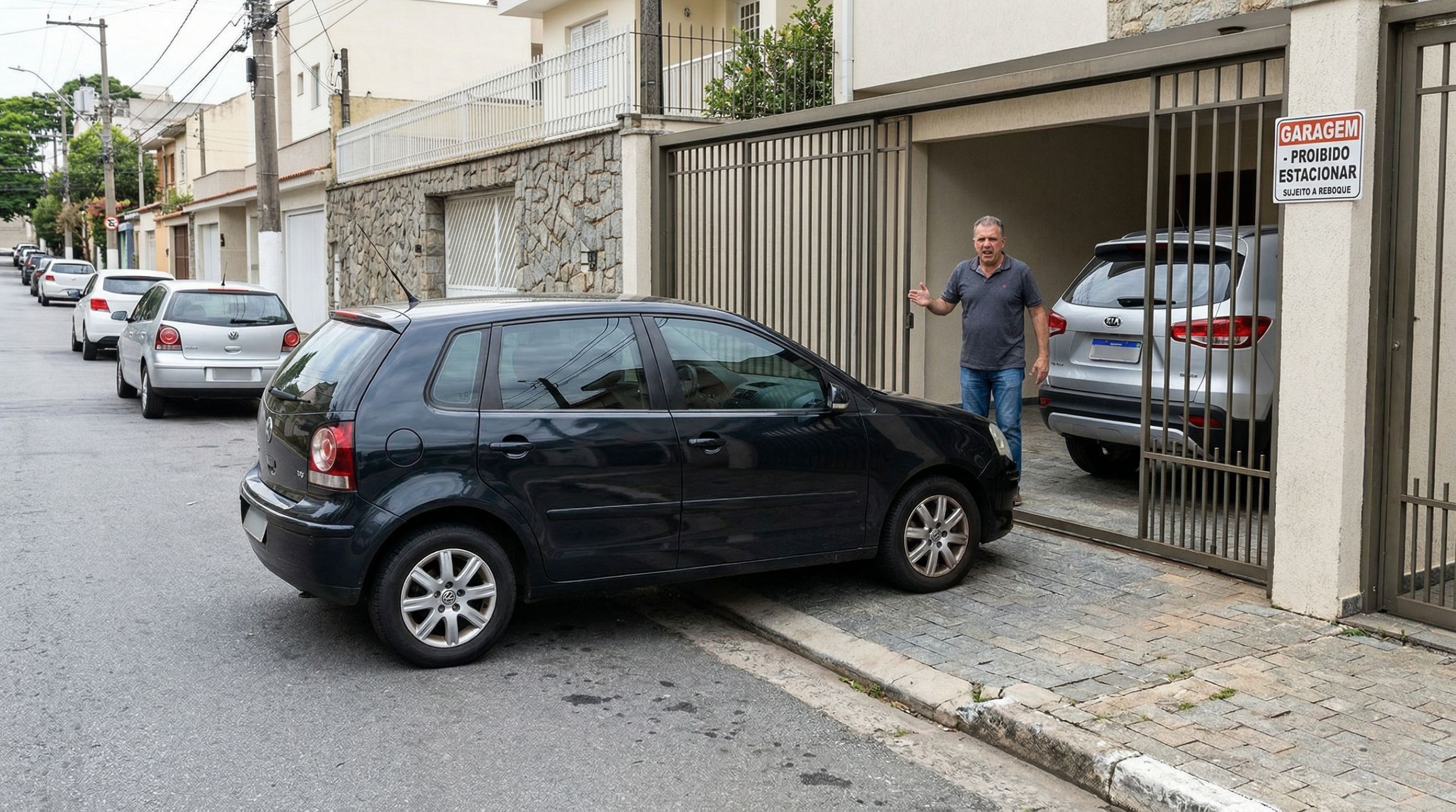 Motoristas que estacionam em frente a garagens precisam conhecer essa infração