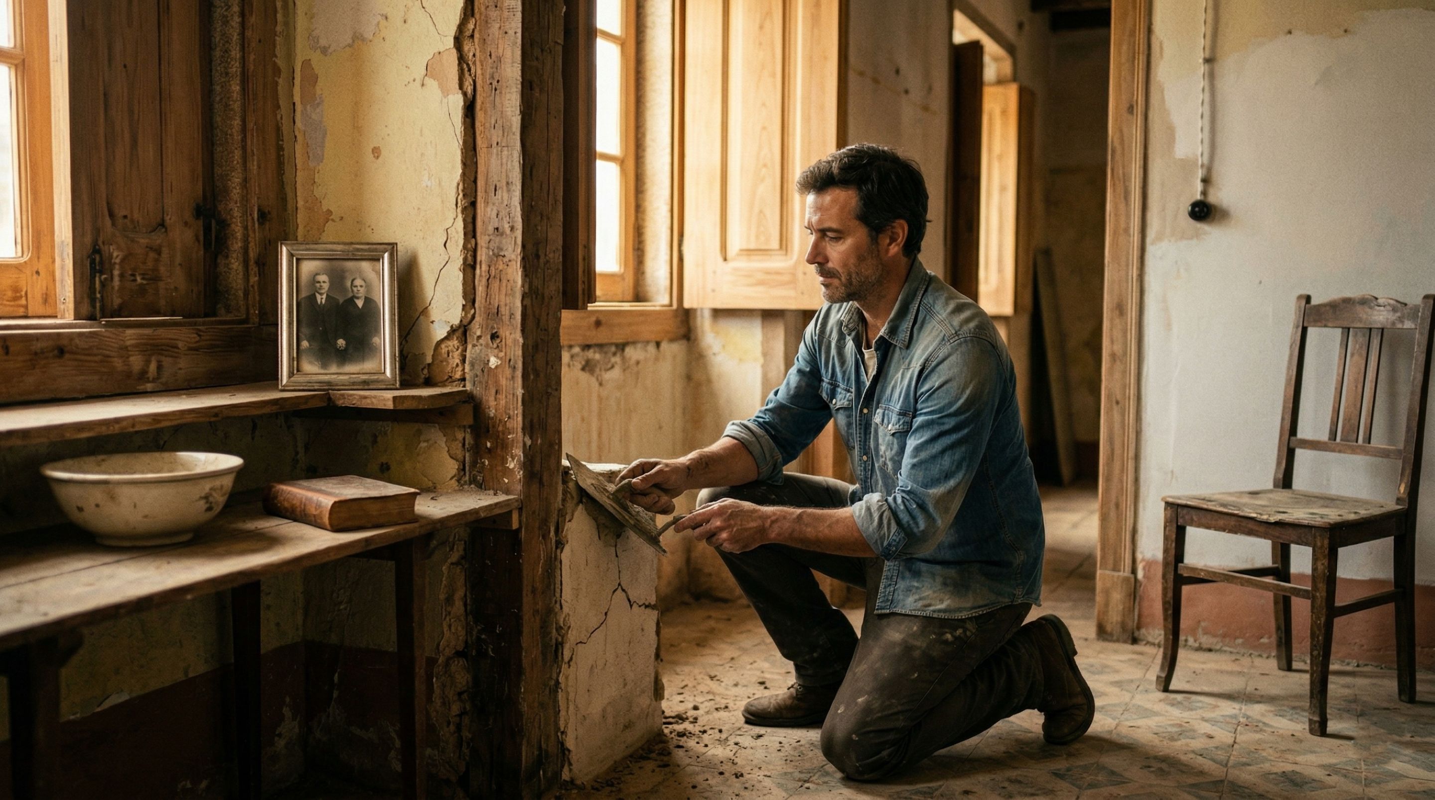 Após o falecimento de seus pais, o filho reformou a antiga casa, transformando-a em um belo lar