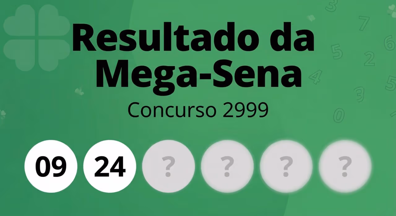 Mega-Sena 2999: 6 números sorteados são revelados nesta quinta-feira após feriado