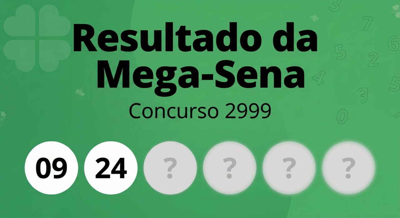 Mega-Sena 2999: 6 números sorteados são revelados nesta quinta-feira após feriado