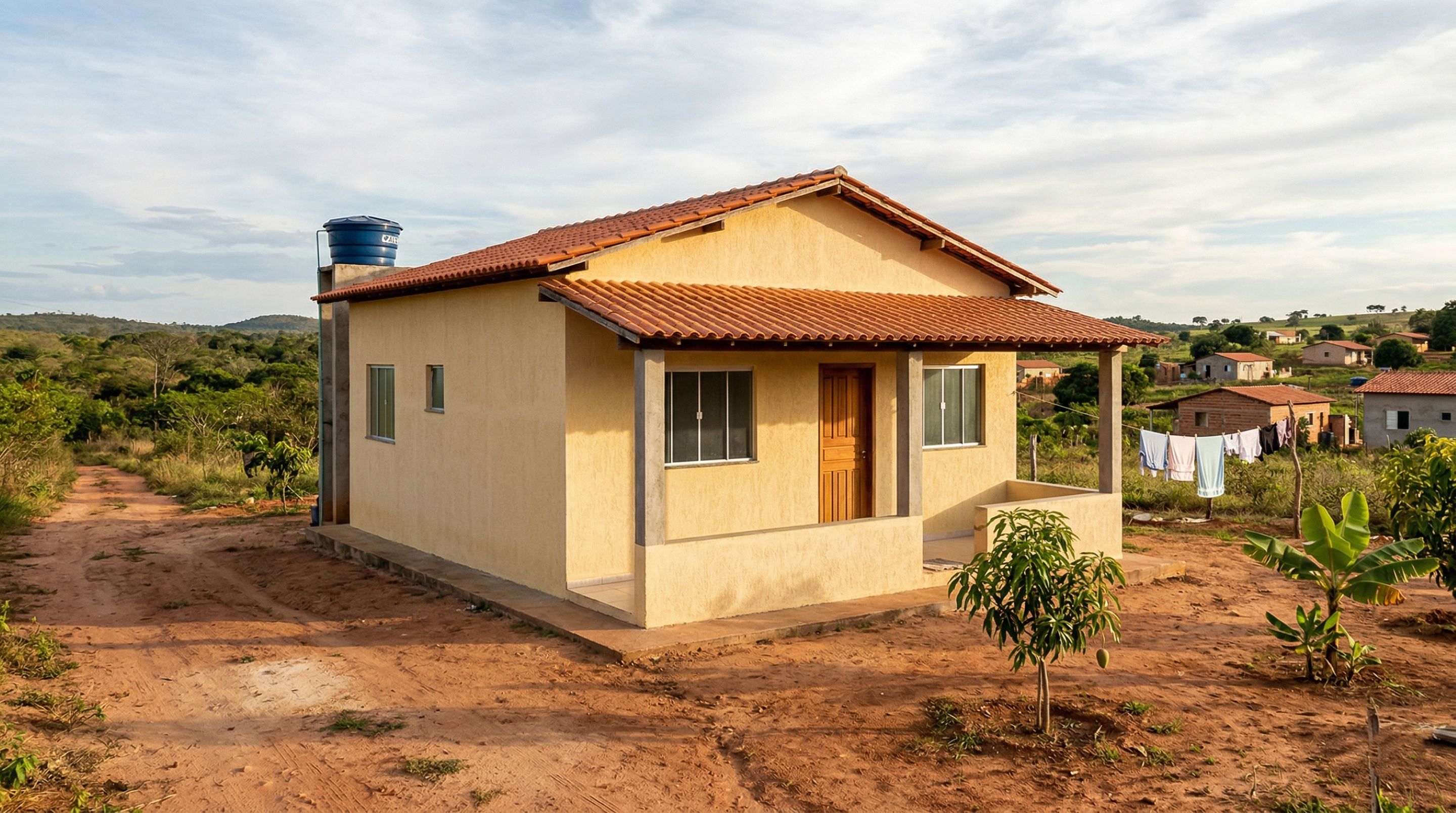 Quanto custa levantar uma casa simples com 2 quartos no interior hoje