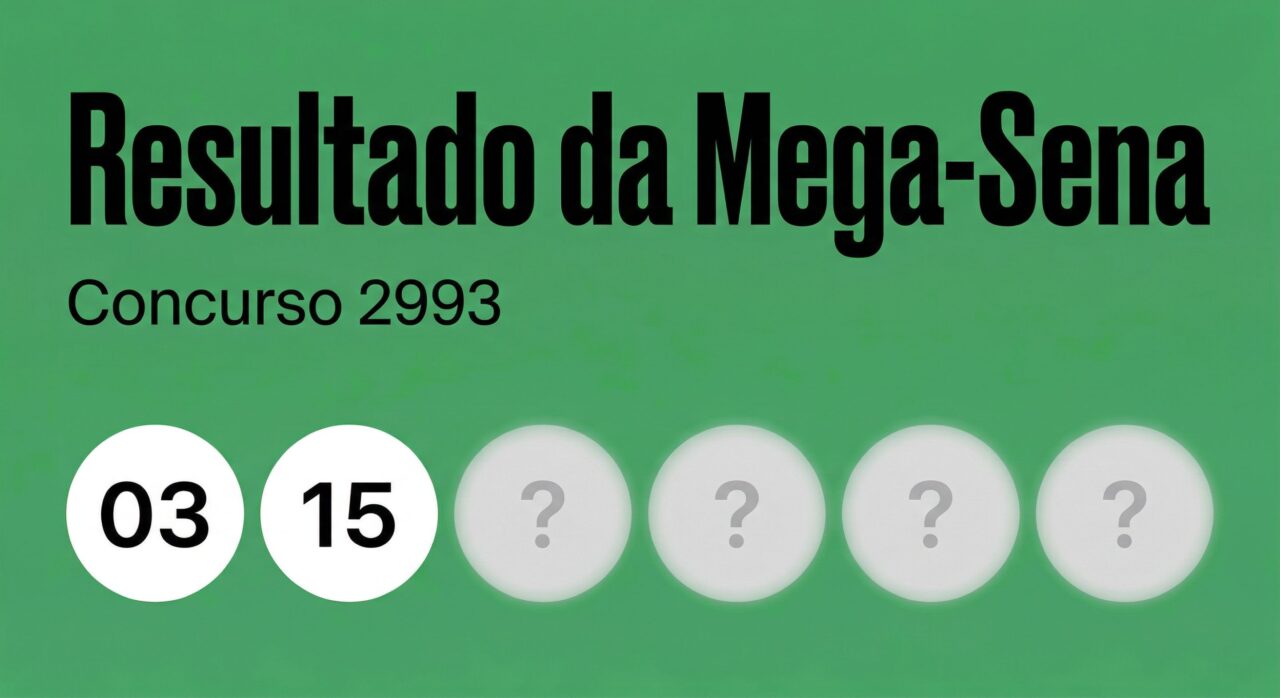 Sem ganhadores, Mega-Sena 2993 acumula e vai aos R$ 20 milhões