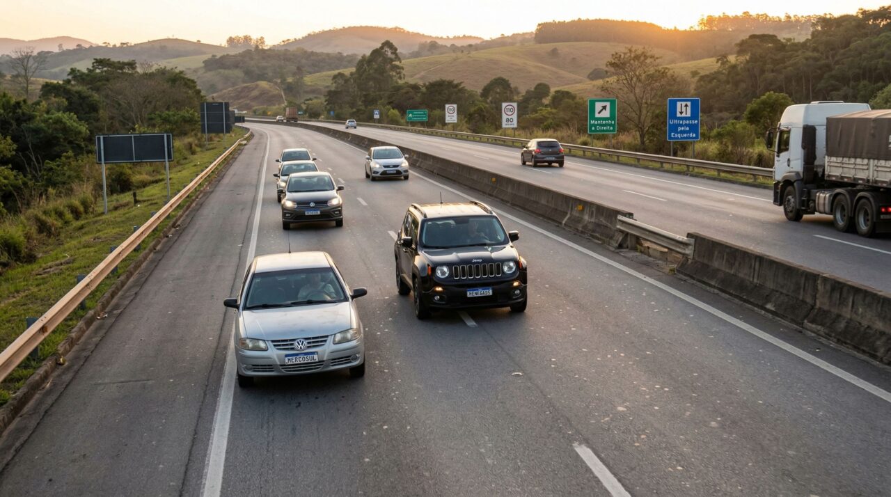 O que a lei diz sobre motoristas que dirigem lentamente na faixa da esquerda?