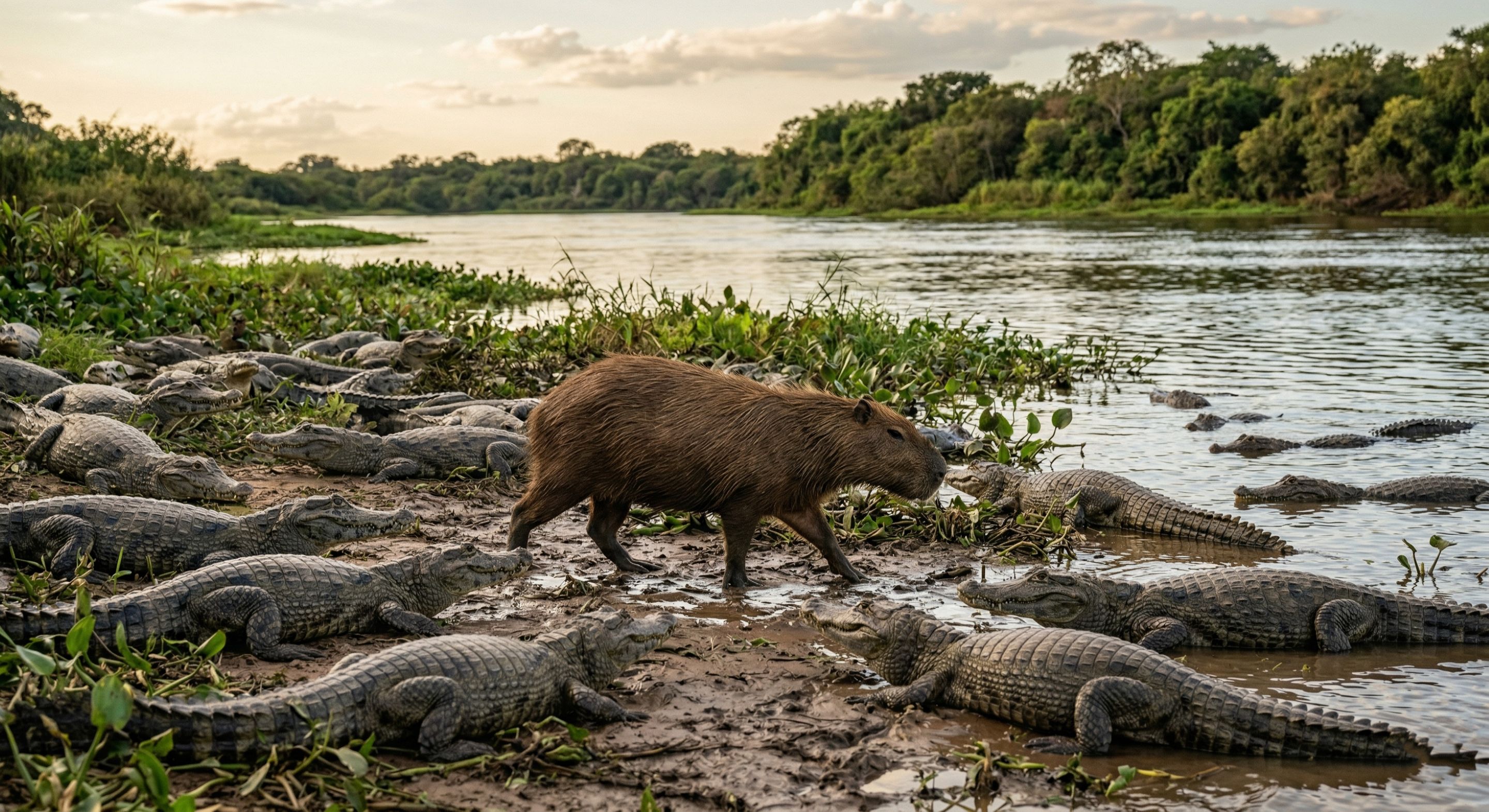 Por que jacarés não atacam capivaras?