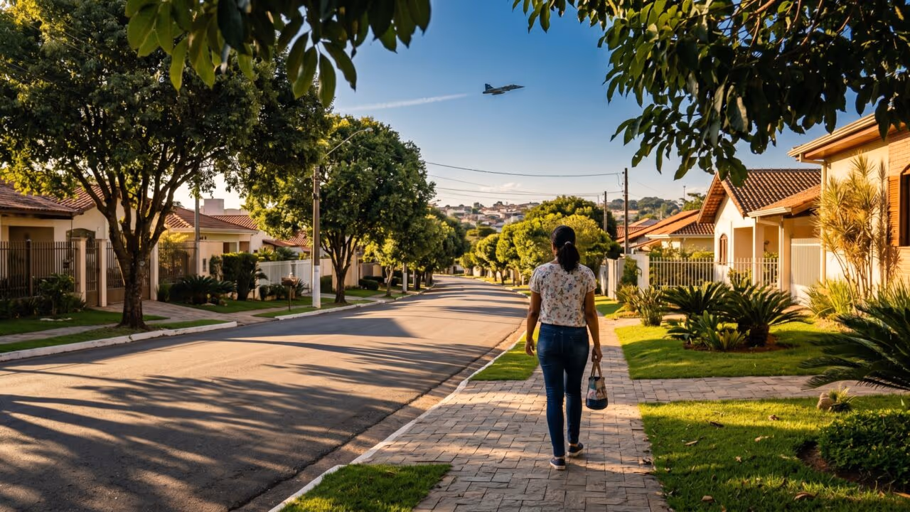 O 1º lugar na qualidade de vida no Brasil: o vilarejo paulista onde caças e jatos de última geração cortam o céu no fim da tarde e as ruas permanecem sem trânsito