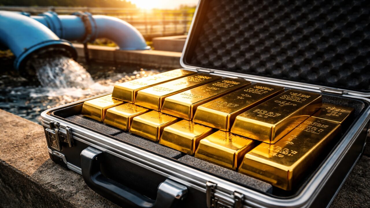 Homem faz doação anônima de 21kg de barras de ouro no valor de $560 milhões para empresa de abastecimento de água