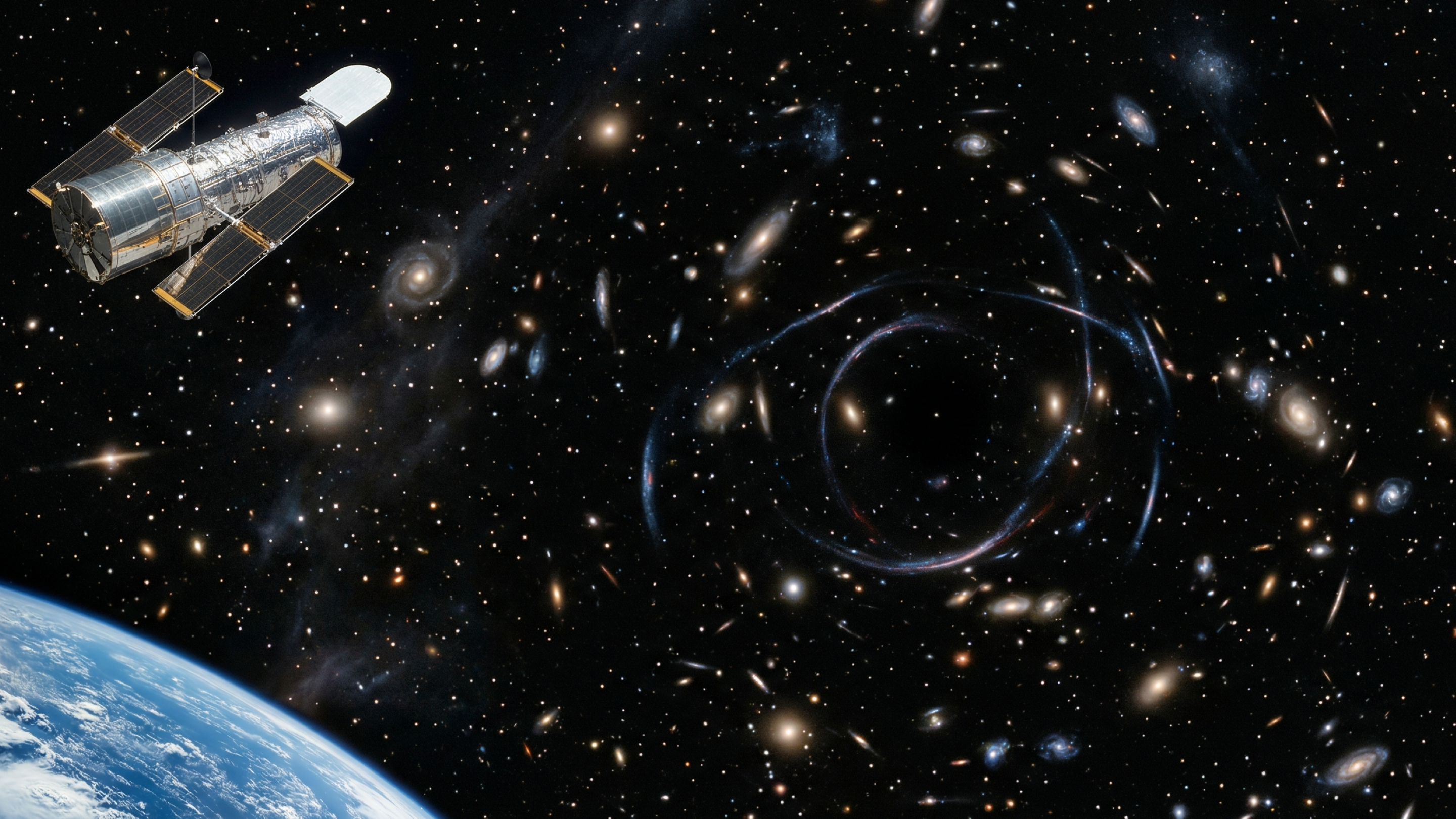 Hubble encontrou uma galáxia tão escura que ela parece feita quase só de matéria escura