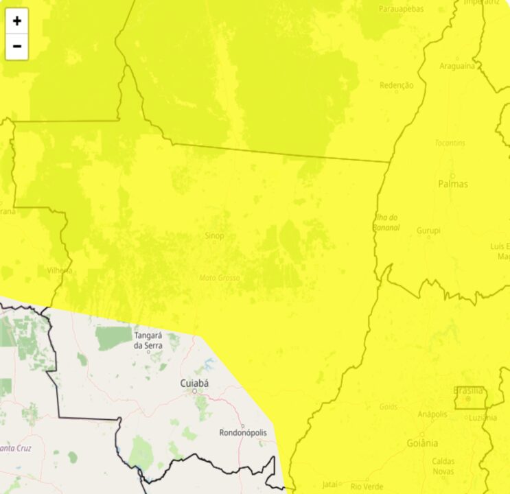 Inmet alerta para perigo potencial de chuvas intensas nos dias 03 e 04