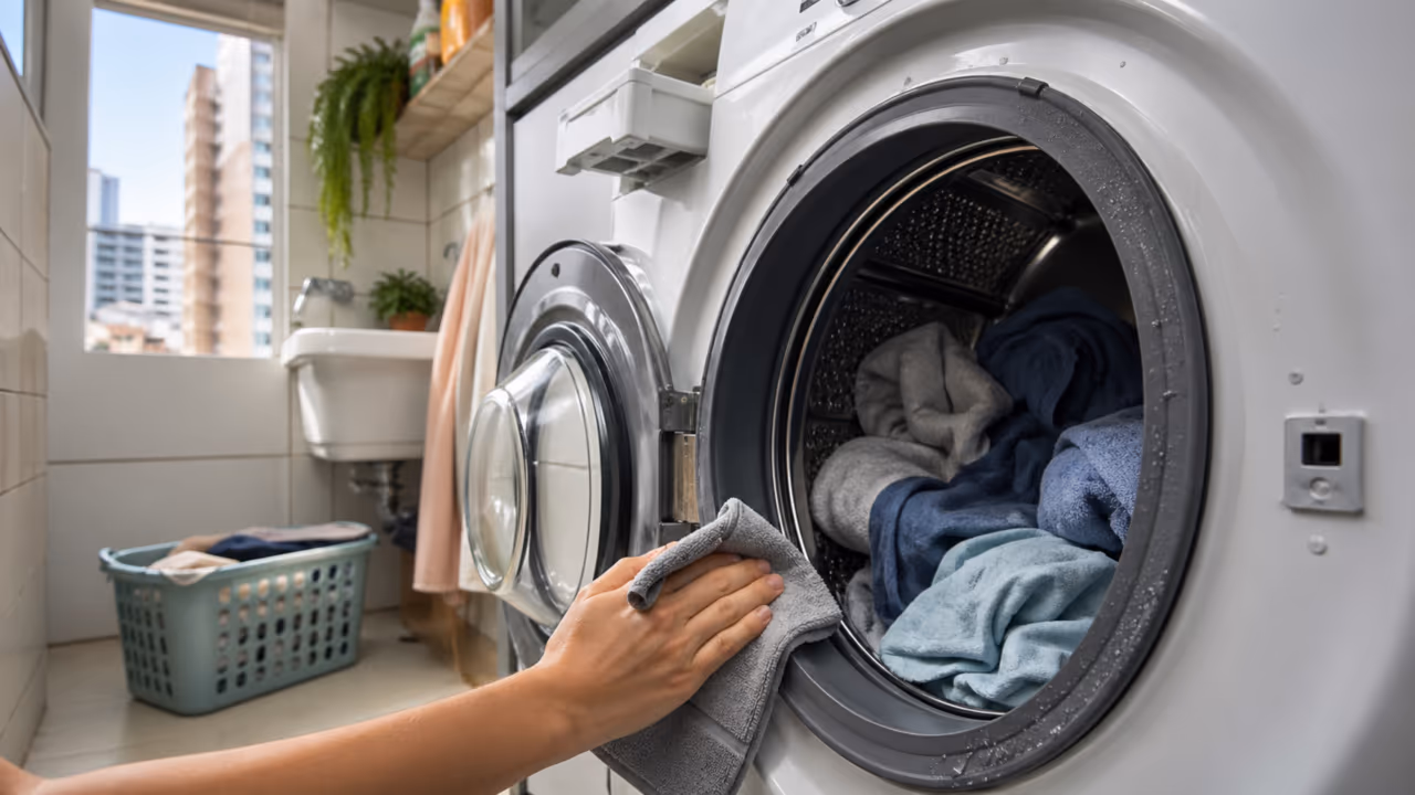 A lavadora frontal pode economizar água, mas muita gente esquece este cuidado contra mau cheiro
