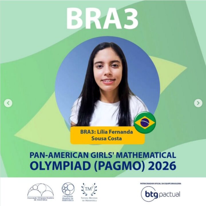 Menina de 14 anos entra para a história, conquista vaga inédita e vai representar o Brasil na maior olimpíada de matemática das Américas