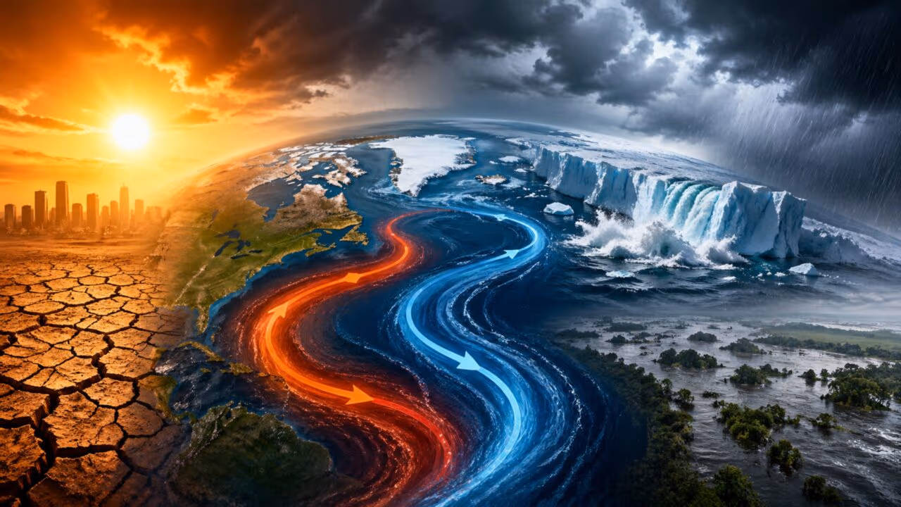 Mudanças climáticas aceleram crise na AMOC e ameaçam equilíbrio do clima global