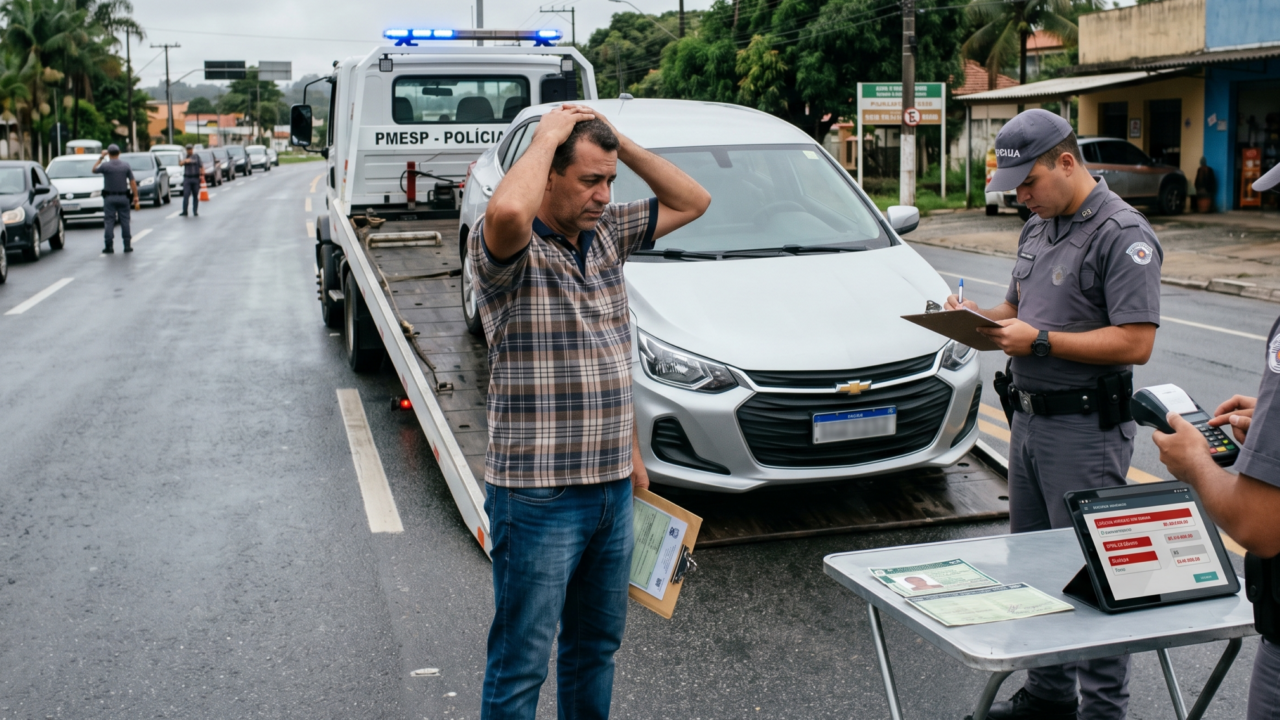 Carro sem licenciamento em dia pode ser apreendido e uma blitz pode transformar atraso em grande prejuízo