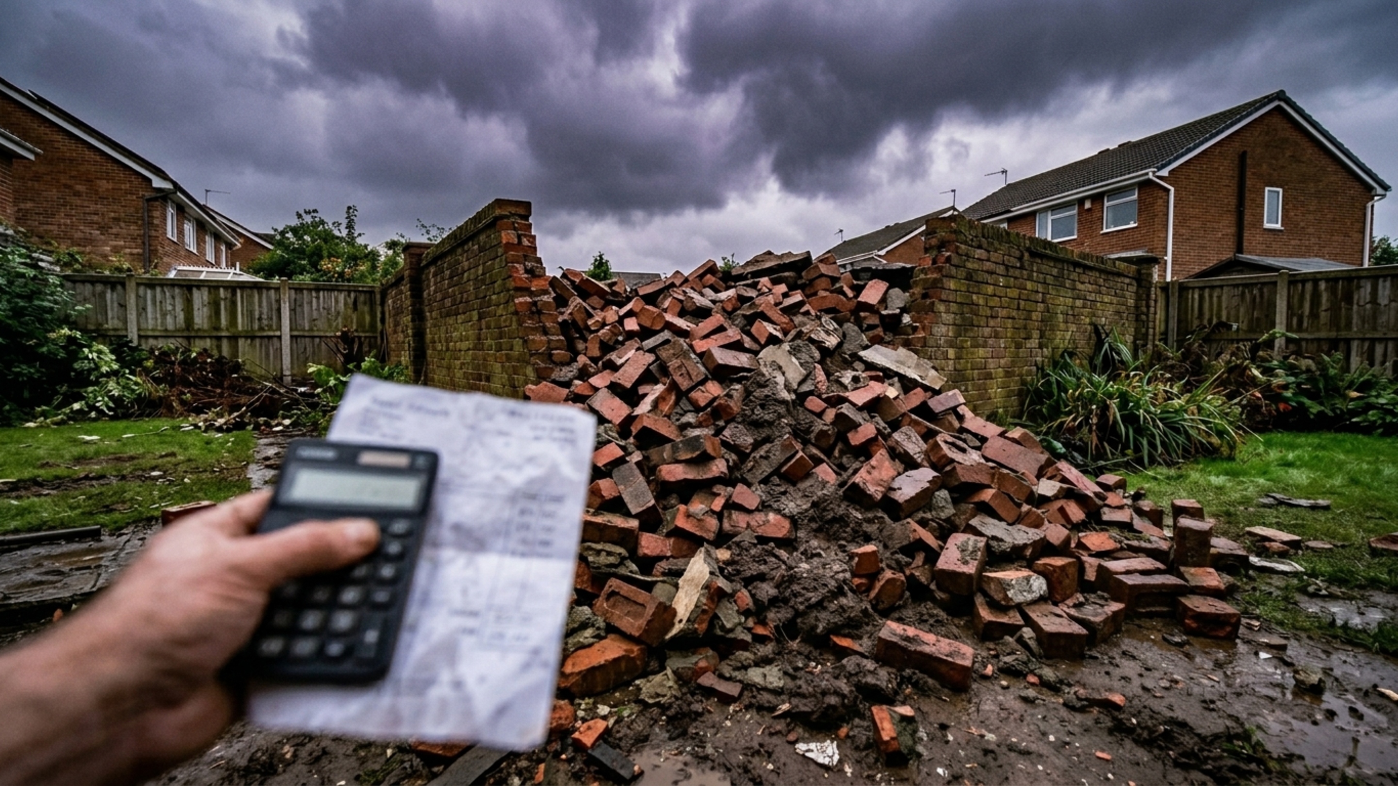 O muro caiu com a chuva, mas a lei pode obrigar você a pagar mesmo sem culpa