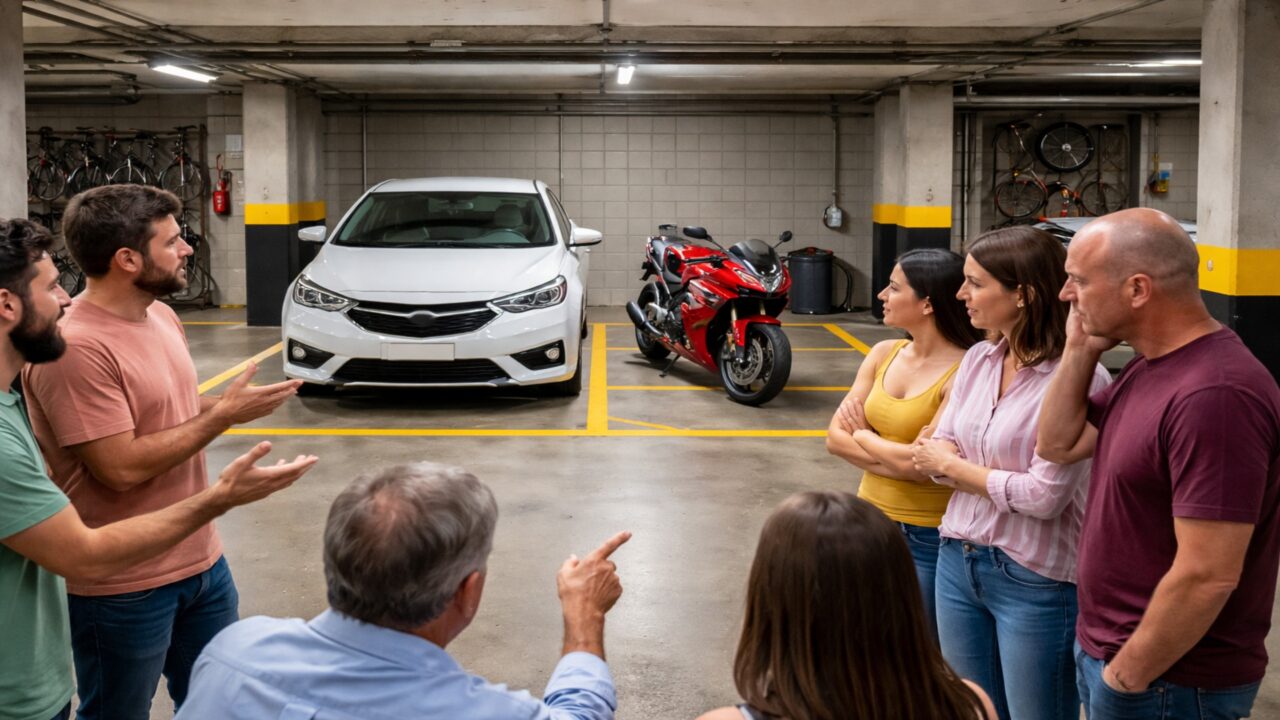 O que a lei diz sobre estacionar carro e moto na mesma garagem