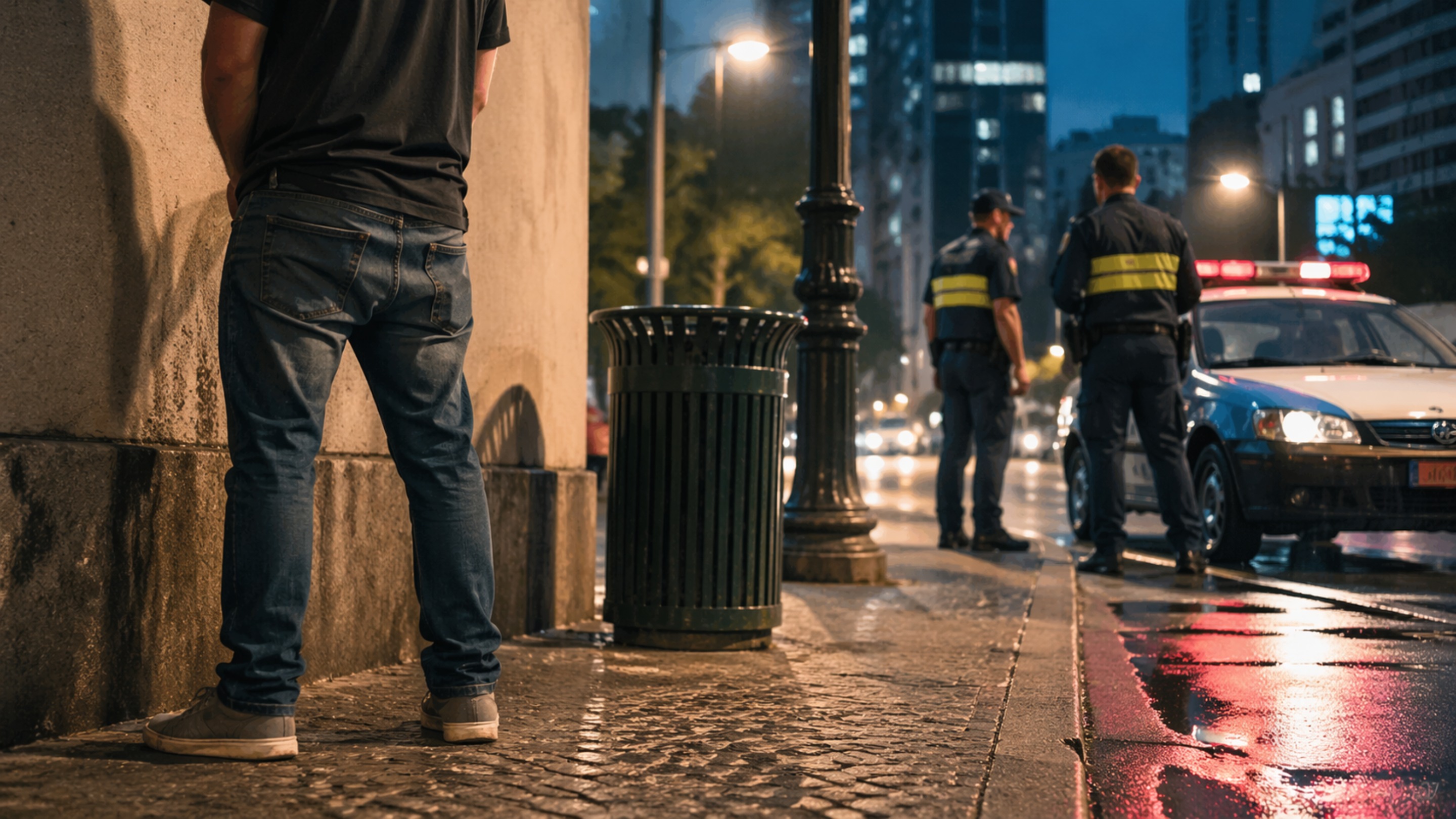 O que diz a lei sobre urinar em via pública mesmo que a pessoa esteja muito apertada?