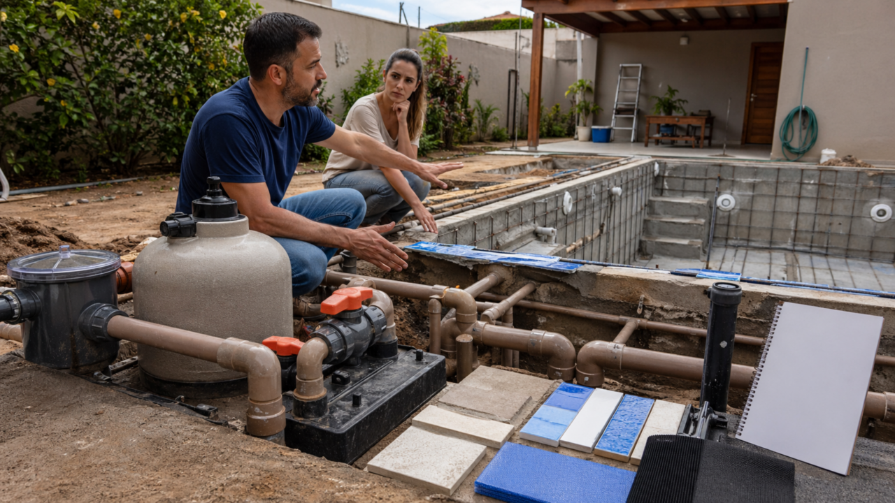 Piscina em casa parece sonho, mas exige mais planejamento do que muita gente imagina