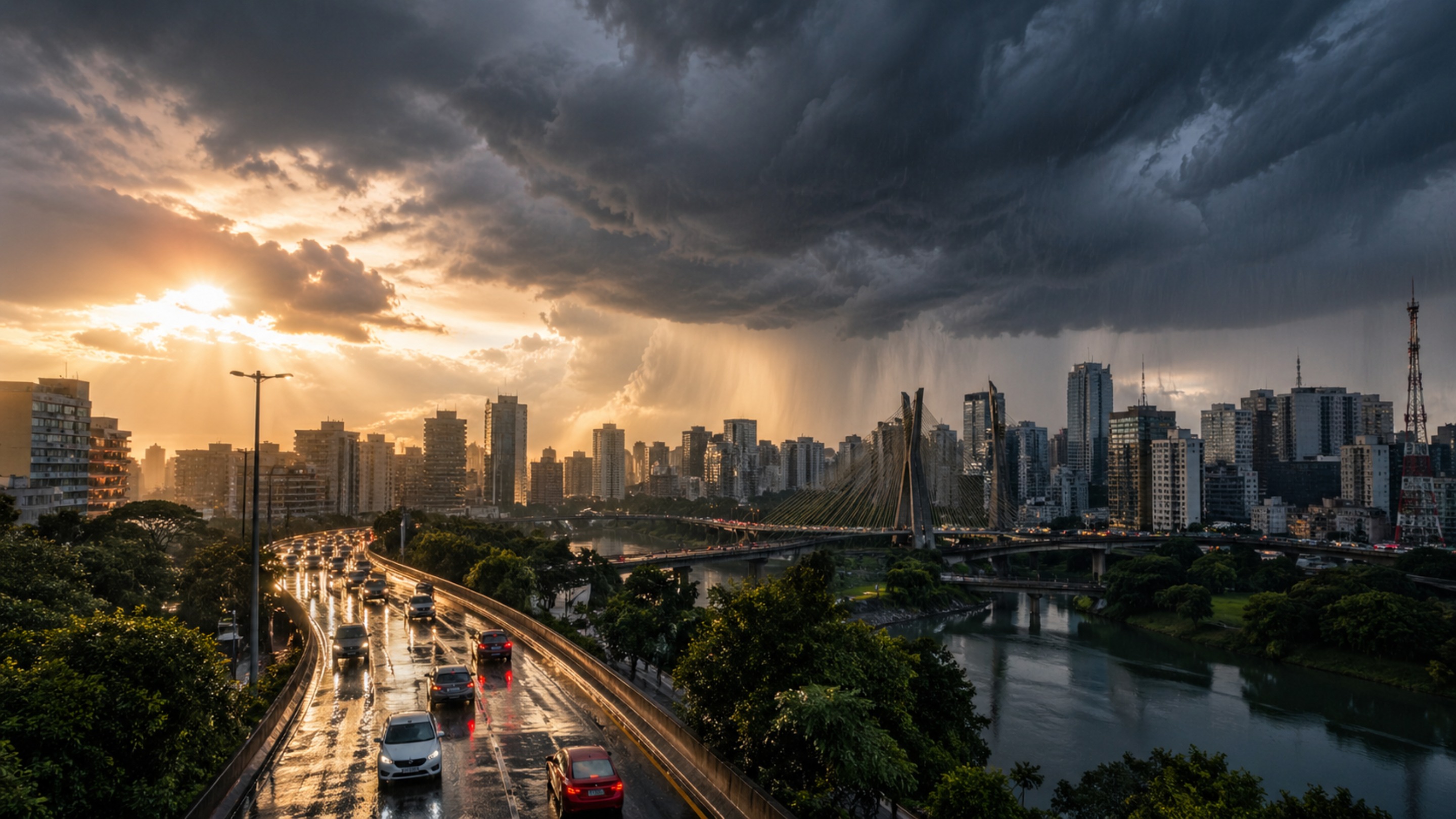 Previsão do tempo aponta chegada de frente fria acompanhada de chuva no Sudeste