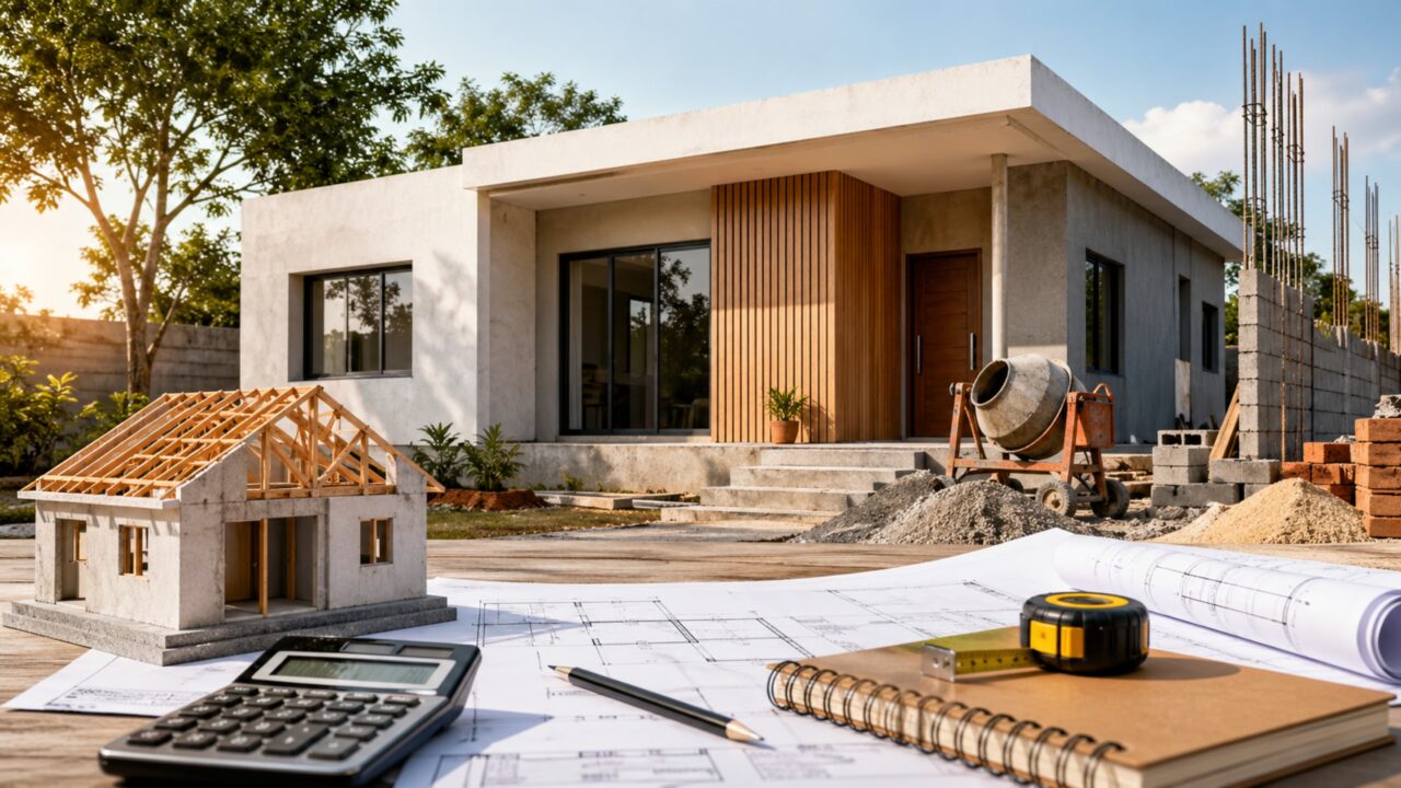 Quanto custa construir uma casa de 100m2 hoje, em abril de 2026?