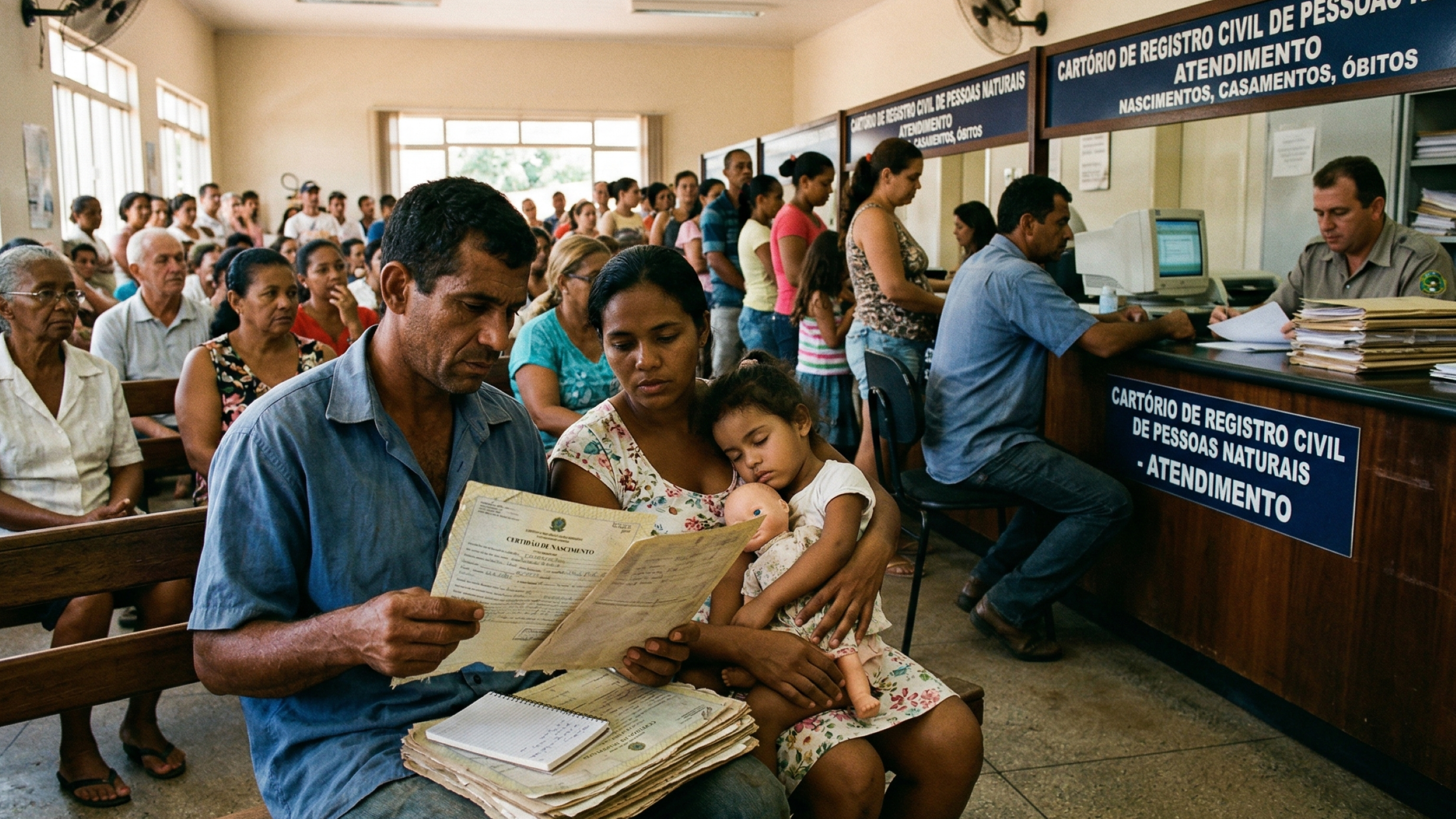 Registro civil ainda é barreira para muita gente no Brasil e isso impede acesso a direitos básicos