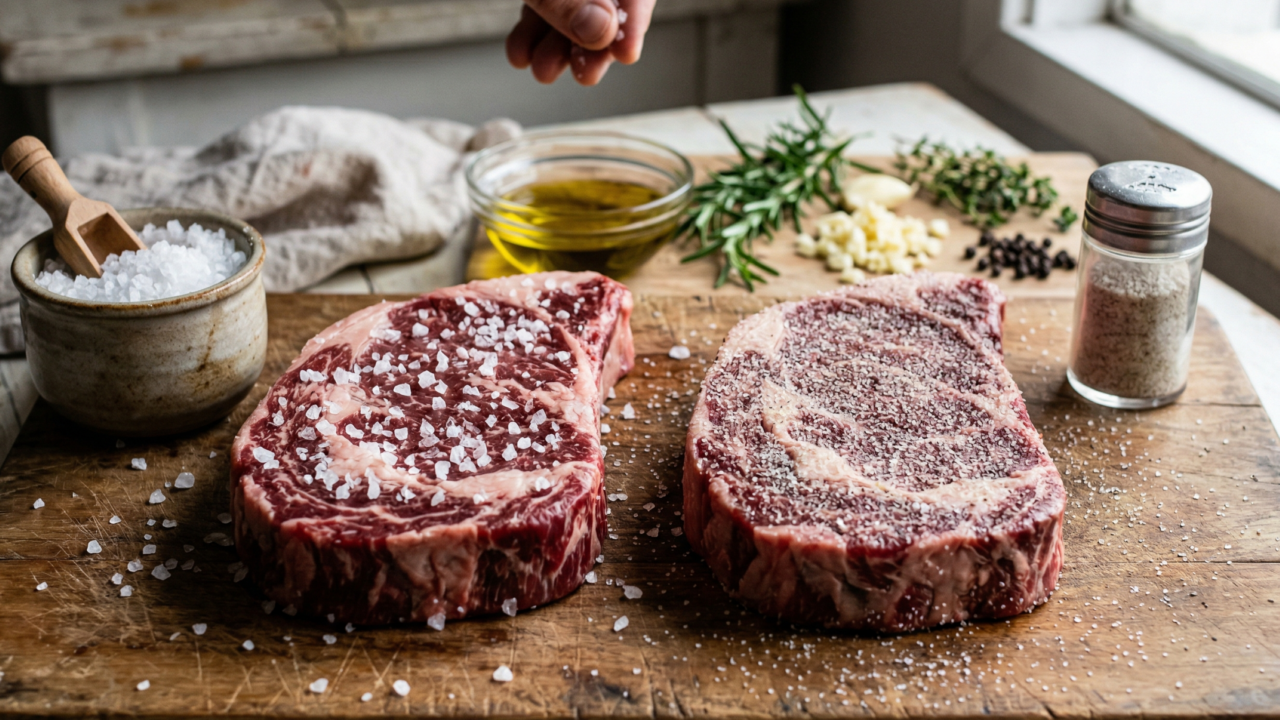 Sal grosso, parrilla ou marinada: o que realmente muda no sabor da carne