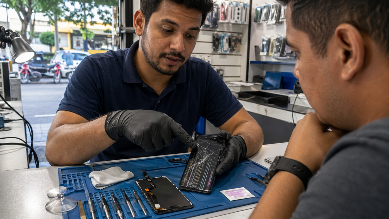 O vidro trincado do celular parece só estética, mas pode esconder um prejuízo maior