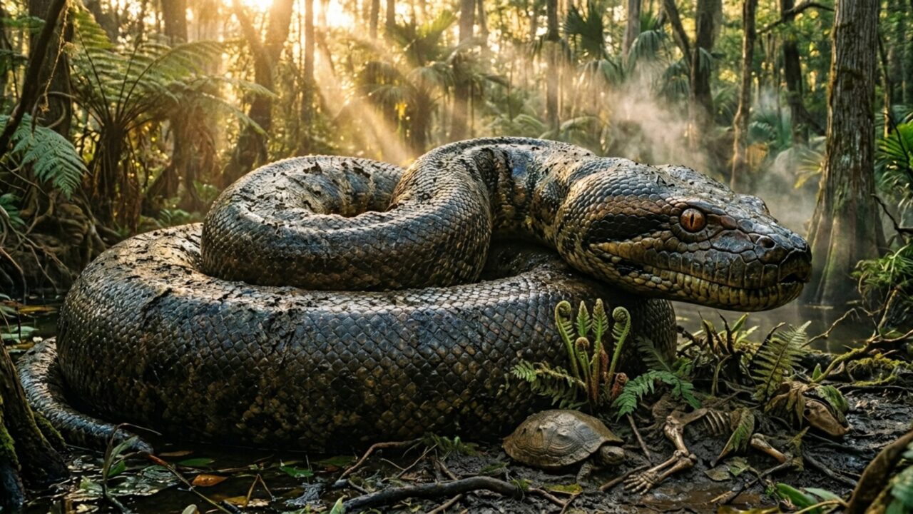 Titanoboa: Paredador pré-histórico que podia engolir presas inteiras