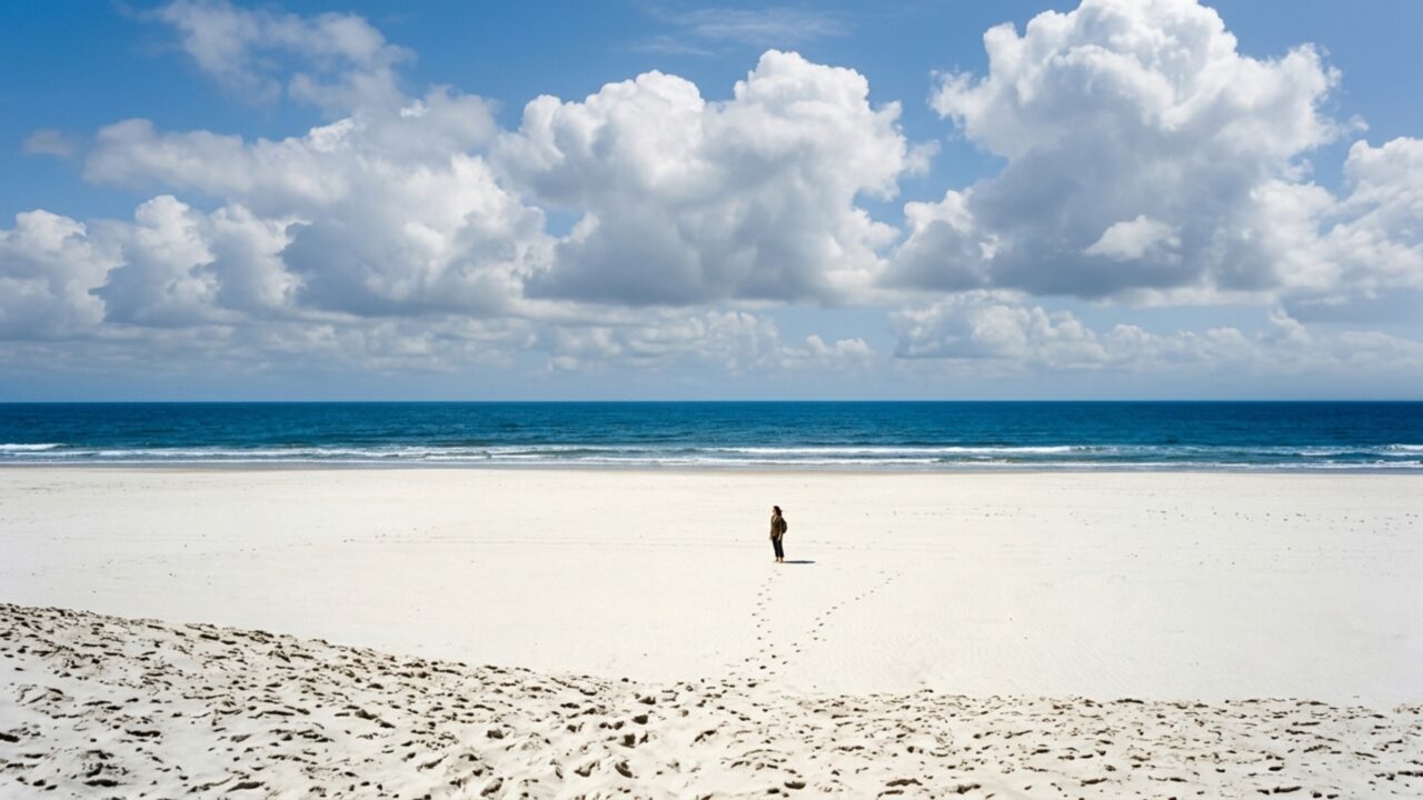 A maior praia do mundo cabe um país inteiro dentro dela e muda de tamanho toda vez que o vento sopra forte