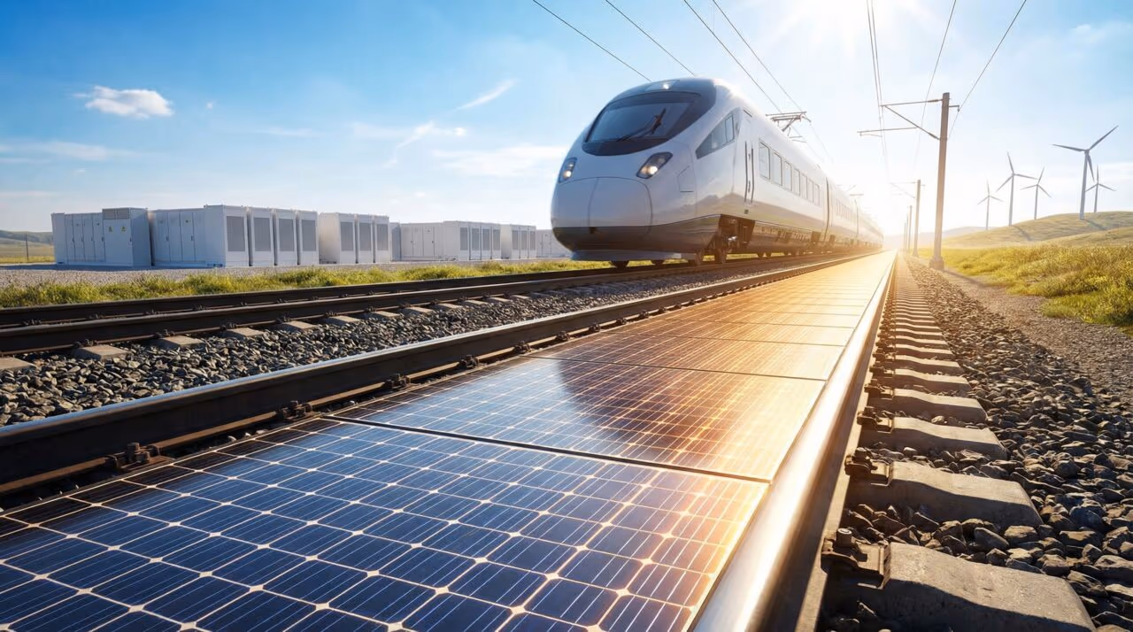 Trilhos de trens estão sendo usados para geração de energia limpa através de painéis solares de antigas ferrovias ativas e promovendo uma revolução energética