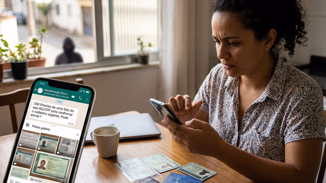 Por que não se deve compartilhar documentos pessoais pelo WhatsApp mesmo quando o pedido parece confiável