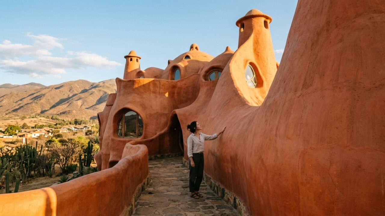 A maior casa de barro do mundo foi erguida sem o uso de ferro ou concreto e surpreende engenheiros de toda a parte