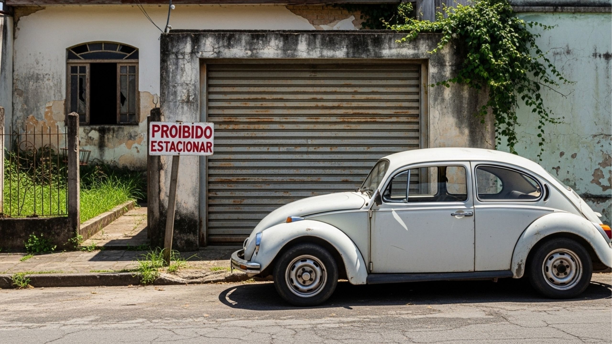 O que diz a lei sobre estacionar na frente da garagem de casa abandonada