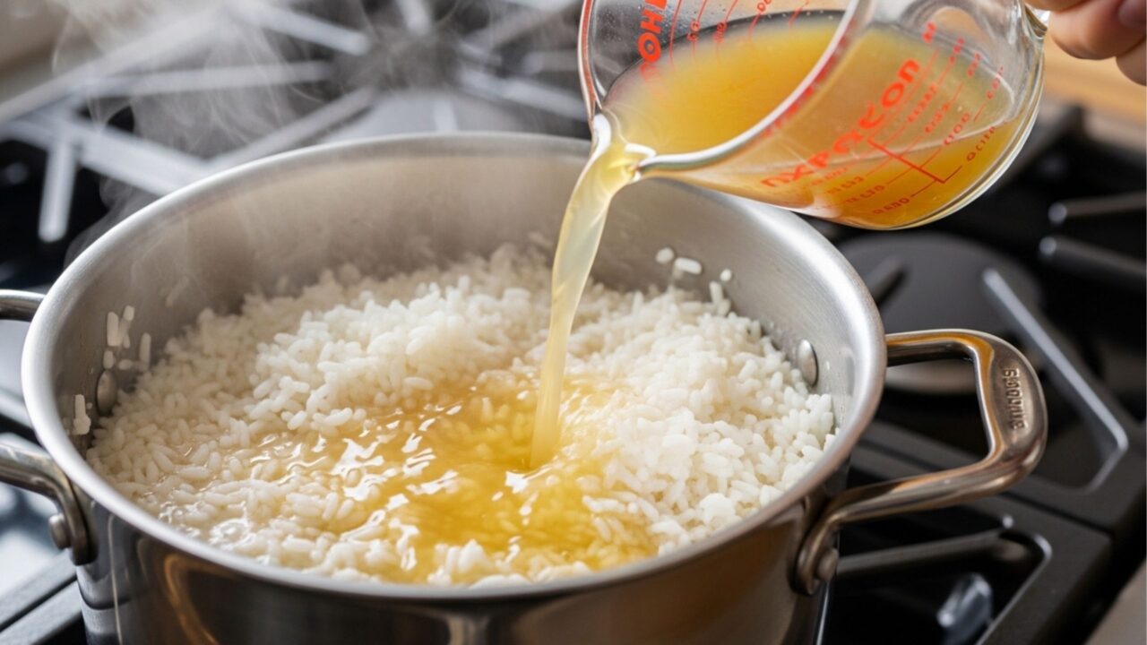 Adicionar caldo de galinha no preparo do arroz transforma o sabor e a experiência gastronômica