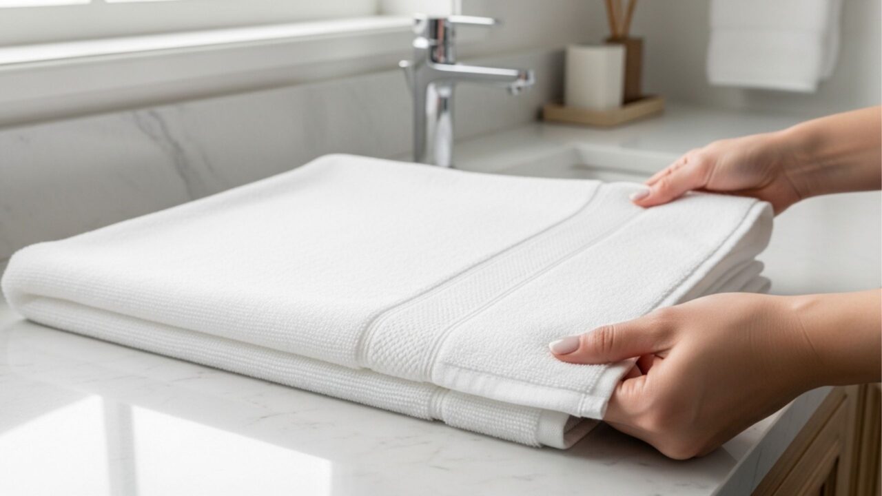 A propósito, você sabe para que servem as tiras de tecido nas toalhas de banho?